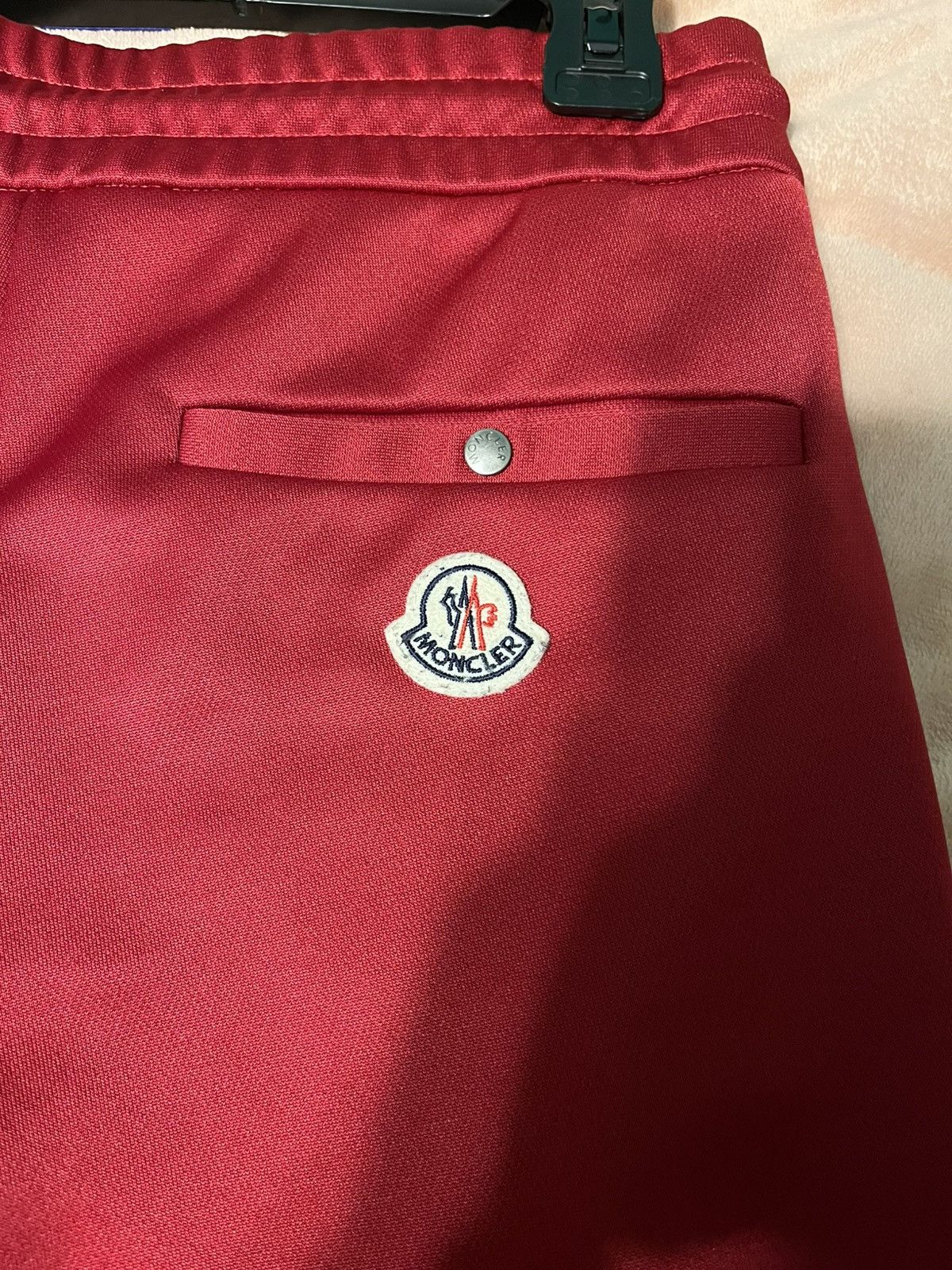 Moncler Moncler Track Pants Red with Blue Stripe Size US 30 / EU 46 - 4 Thumbnail