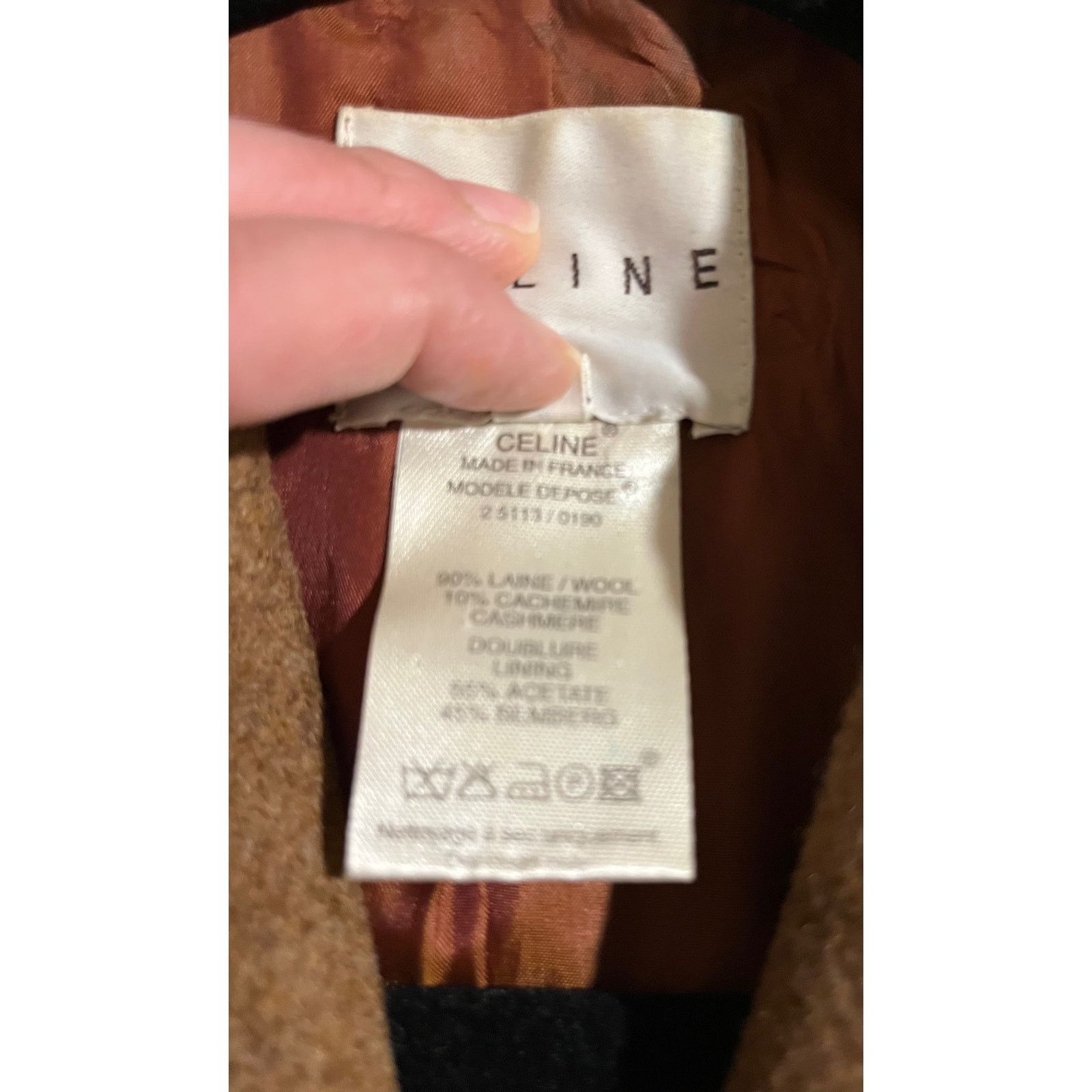 Celine Vintage Celine Brown Wool Cropped Coat - Extra Small Size XS / US 0-2 / IT 36-38 - 5 Thumbnail