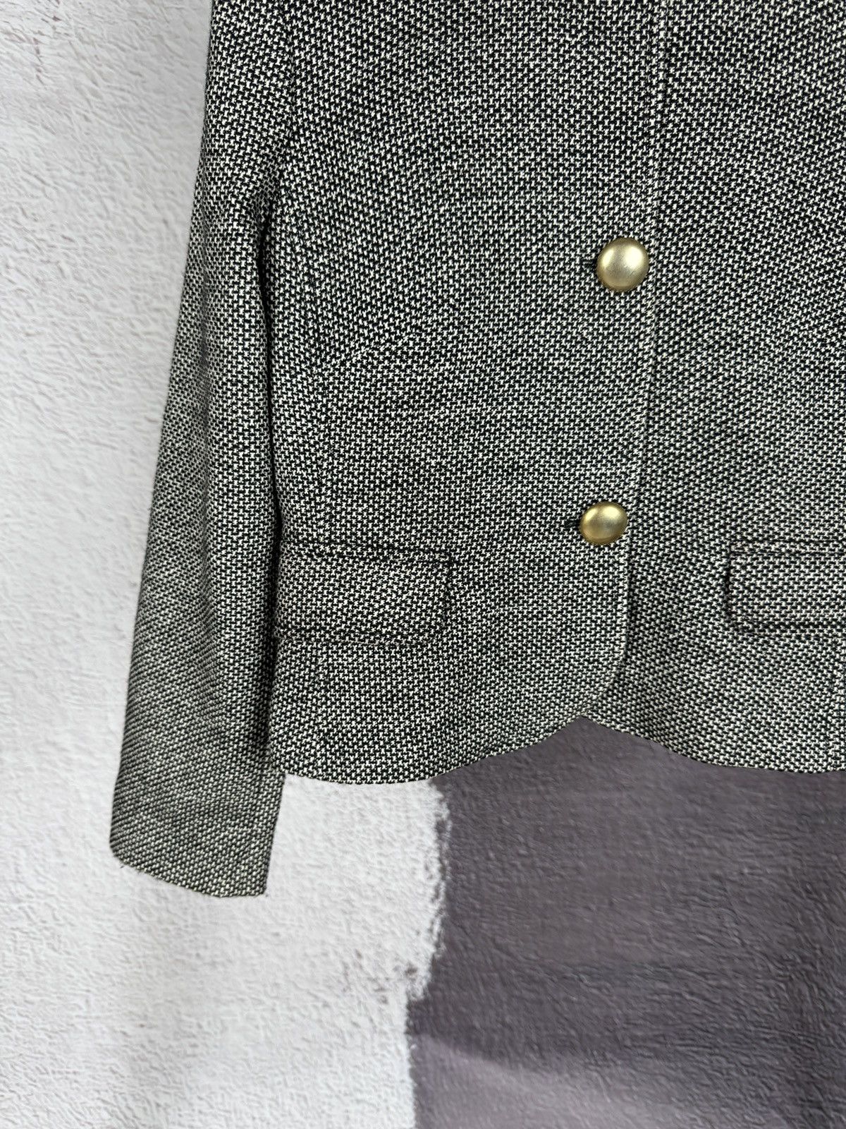 Dolce & Gabbana Dolce & Gabbana wool silk cotton grey short button jacket Size M / US 6-8 / IT 42-44 - 3 Thumbnail