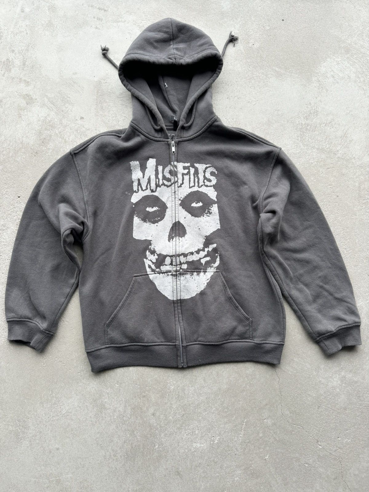 image of Band Tees x Misfits Band Punk Rock Hoodie Crimson Ghost H&m in Washed, Men's (Size XS)