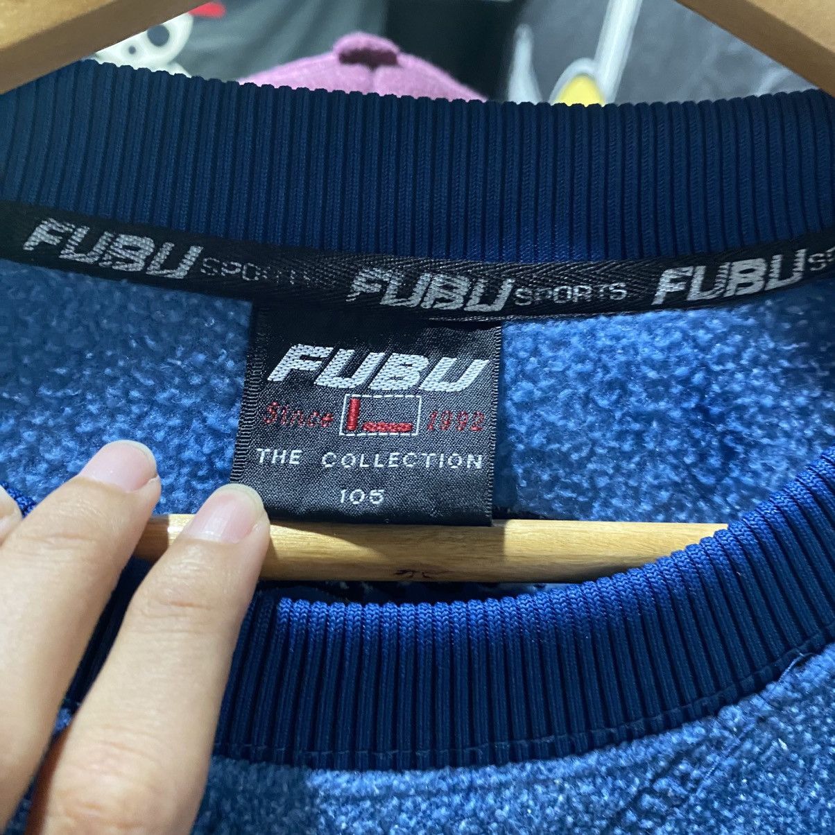 Fubu × Vintage Vintage Fubu Fleece Blue Dye Sweatshirts Size US XL / EU 56 / 4 - 10 Thumbnail