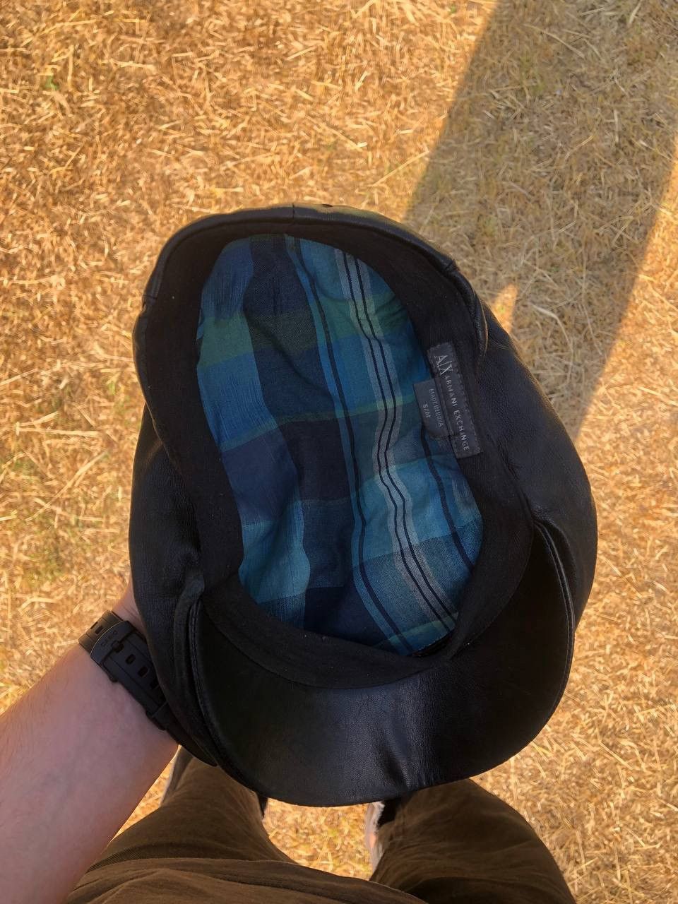 Armani Exchange × Vintage VERY RARE ARMANI EXCHANGE CAP LEATHER HATS ITALIAN DESIGNER Size ONE SIZE - 10 Thumbnail