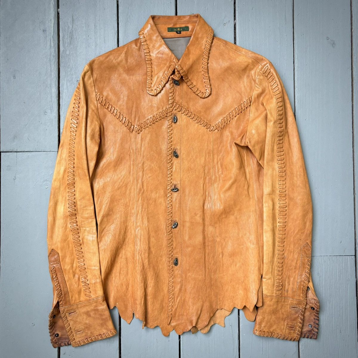 If Six Was Nine Obelisk Leather Cowboy Shirt Size US S / EU 44-46 / 1 - 1 Thumbnail