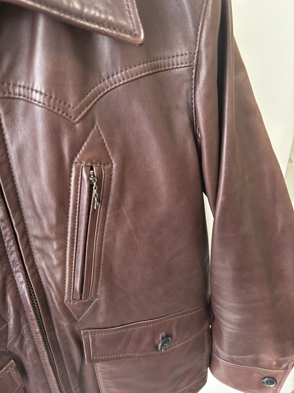 Japanese Brand Lounge Lizard Horse Hide Leather Jacket Size US S / EU 44-46 / 1 - 6 Thumbnail