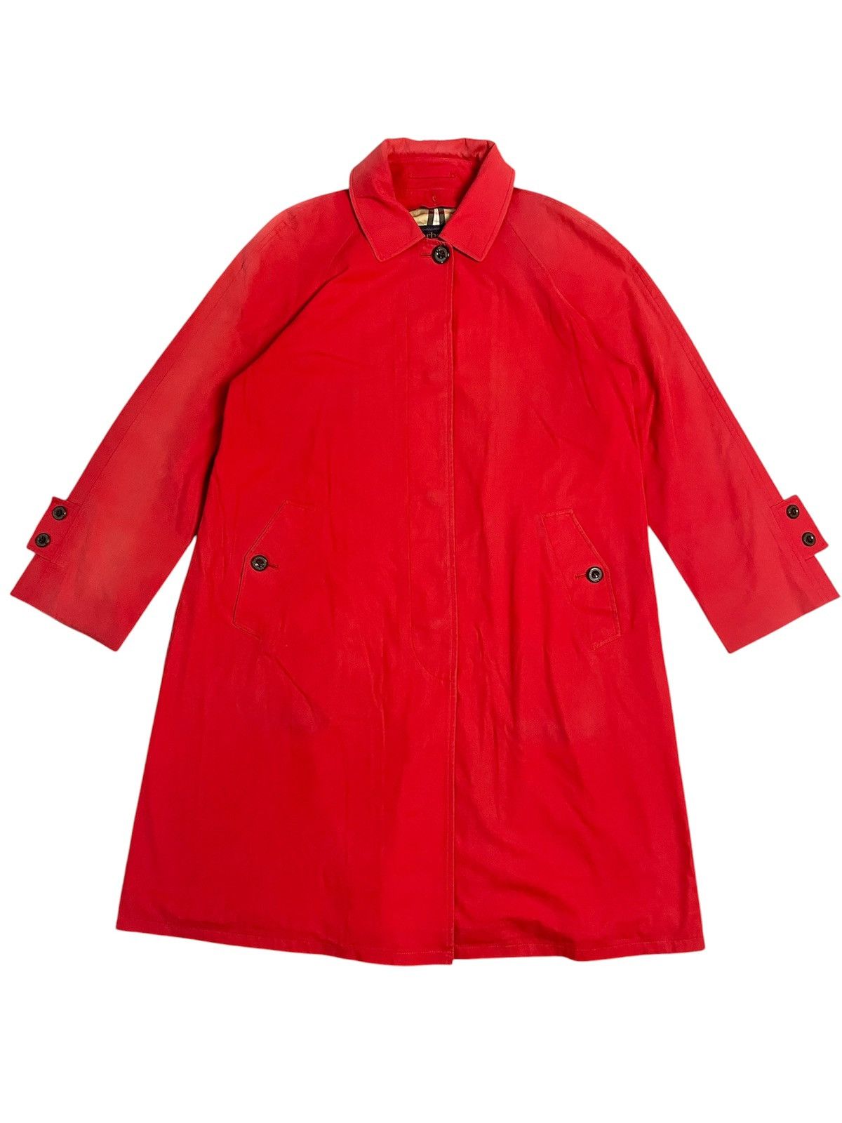 Burberry Burberry Red Novacheck Sunfaded Trench Coat Size US M / EU 48-50 / 2 - 1 Thumbnail