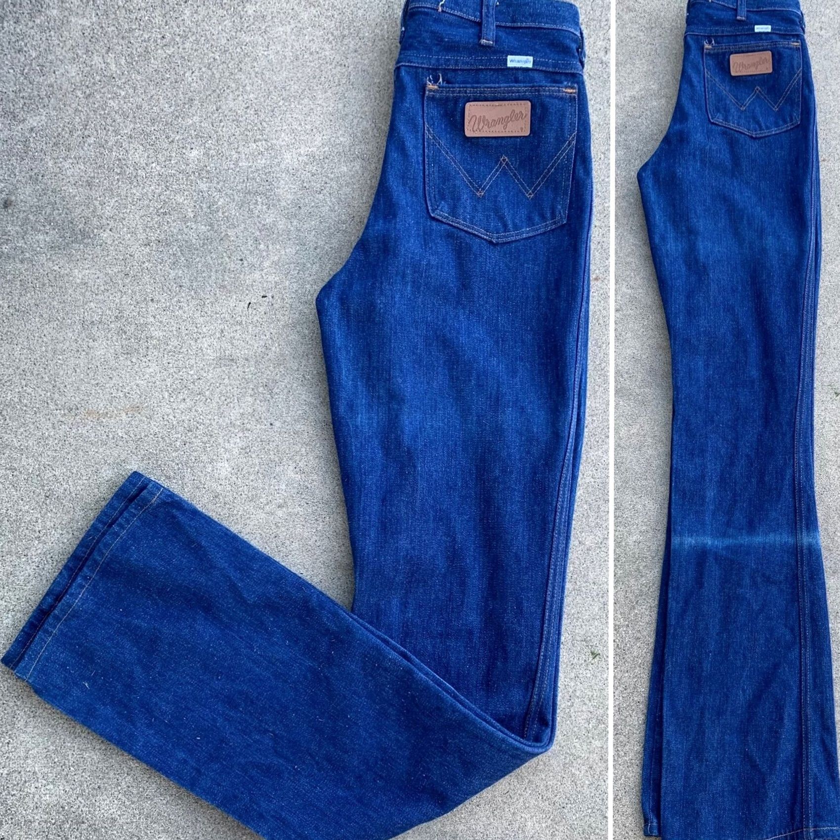 Wrangler VINTAGE Wrangler Jeans Talon Zipper 945 DEN 29 X 38 Cowboy Core Jeans Mens Denim 70s Flared Western Bell Bottomance Size US 29 - 3 Thumbnail