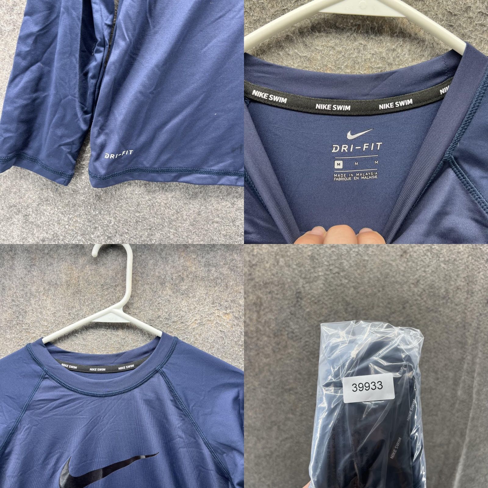 Nike Nike Swim Shirt Mens M Blue Dri-FIT Long Sleeve Rash Guard Size US M / EU 48-50 / 2 - 8 Thumbnail