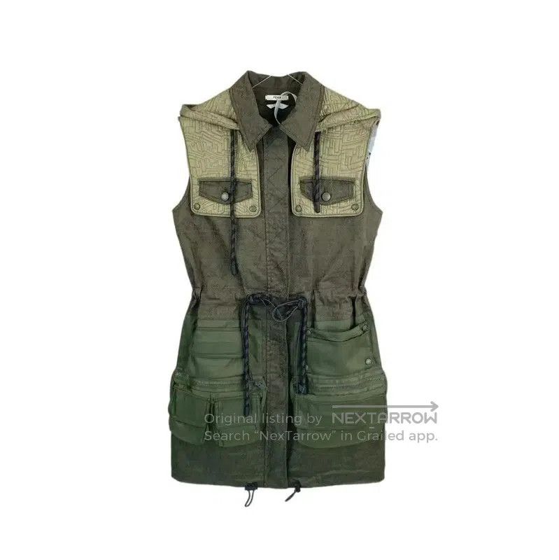 Fendi Fendi Women's Green Cotton Dress . Size XXS / US 00 / IT 34 - 1 Thumbnail