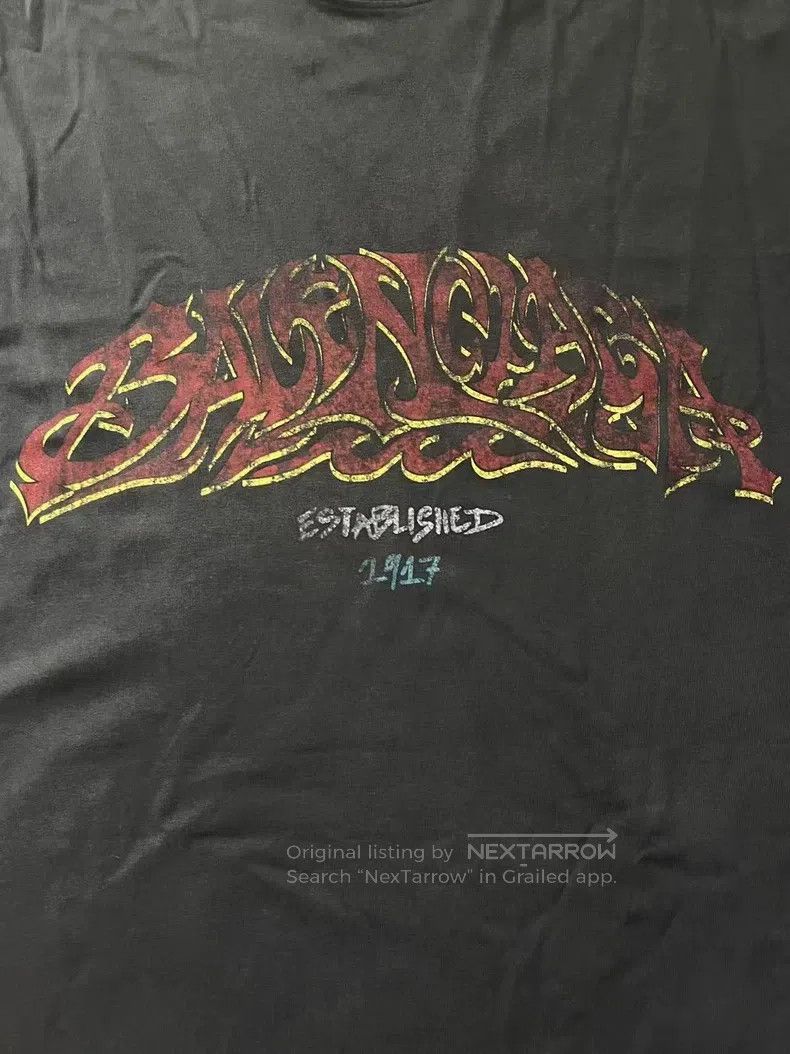 Balenciaga Balenciaga Solid Color Pattern Printed Round Neck Short Sl Size US M / EU 48-50 / 2 - 3 Thumbnail
