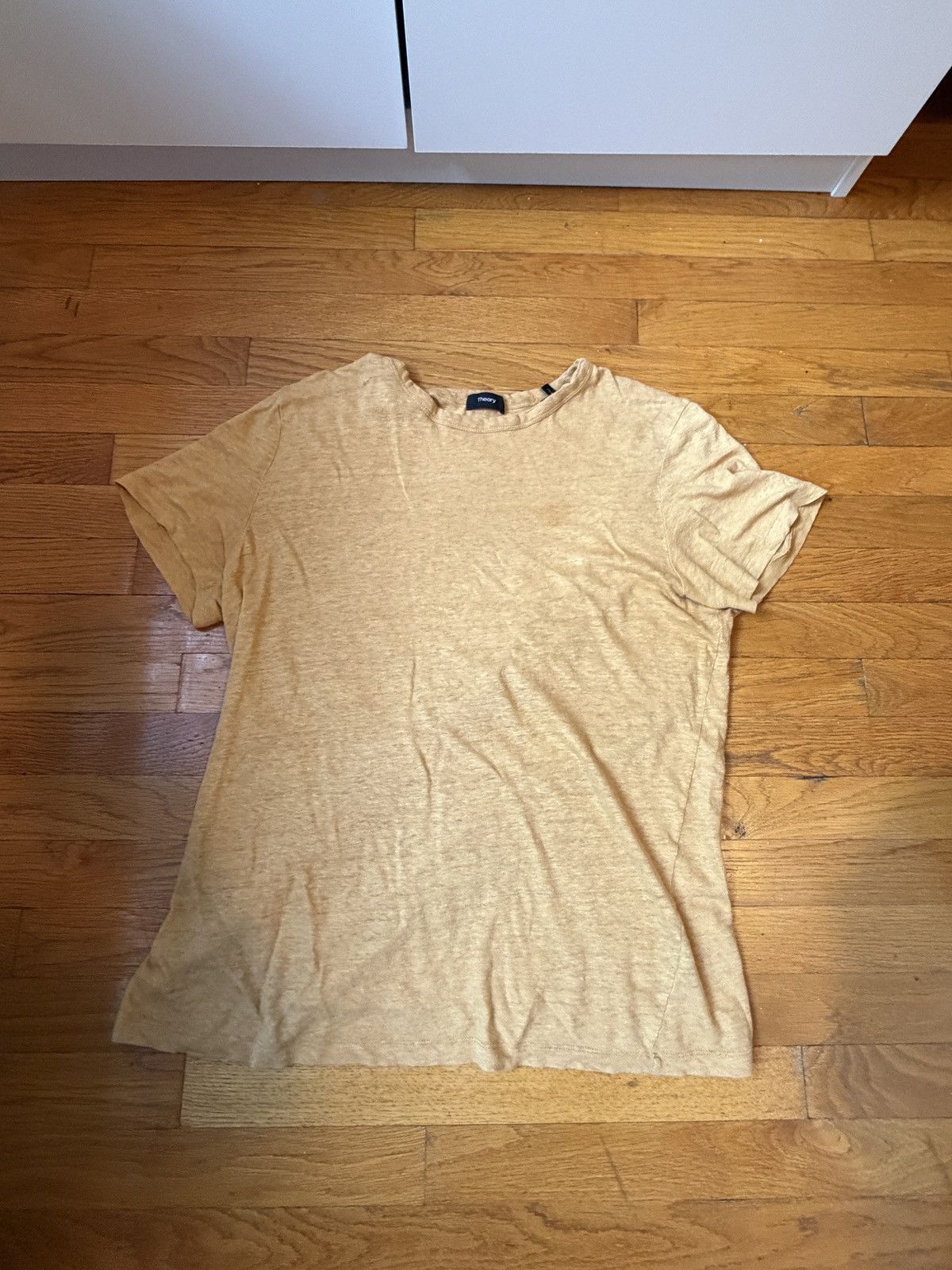Theory Theory 100% Linen T shirt - Yellow - XL Size US XL / EU 56 / 4 - 2 Thumbnail