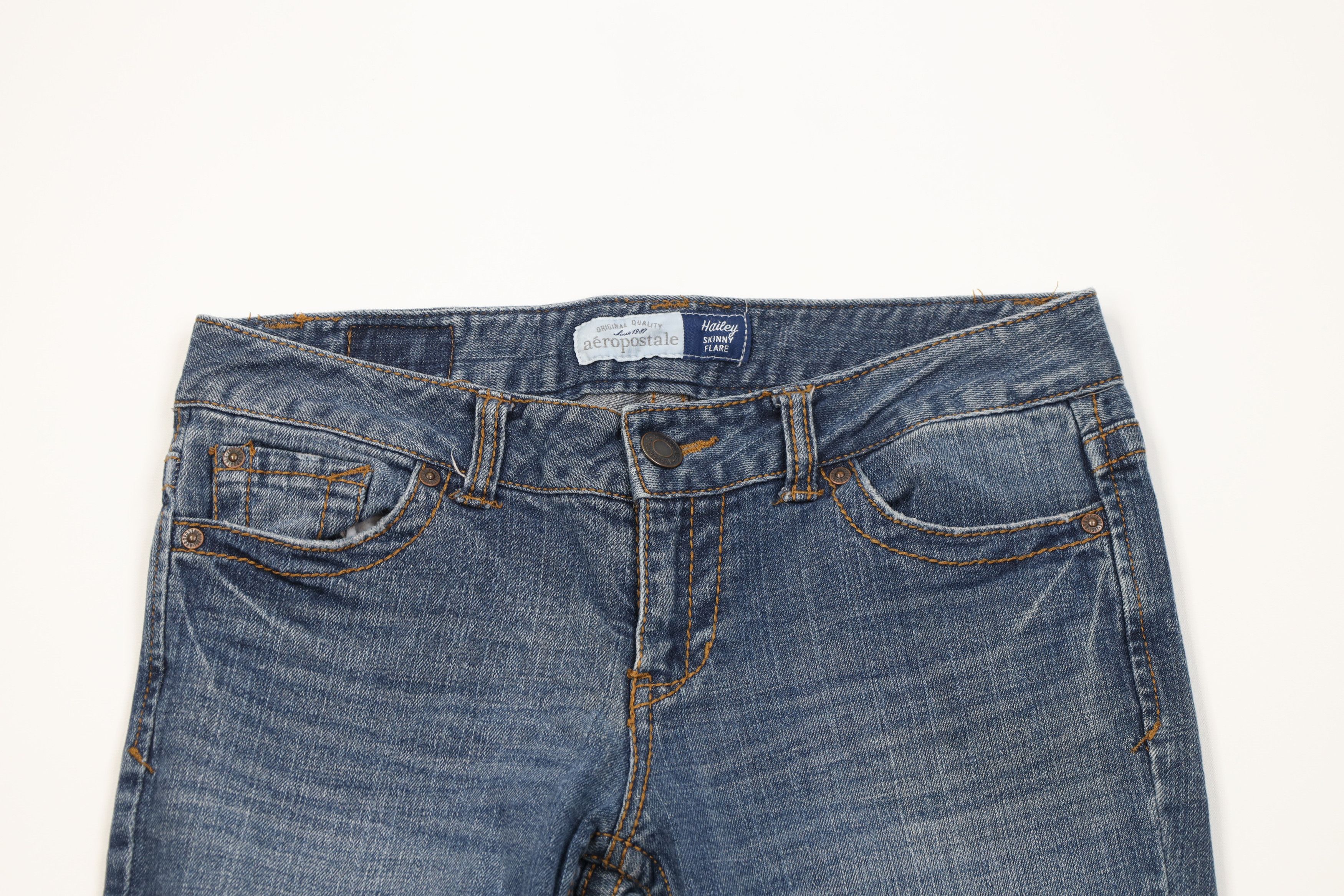 American Eagle Outfitters Vintage Y2K American Eagle Hailey Skinny Flared Jeans Blue Size 30" / US 8 / IT 44 - 2 Thumbnail