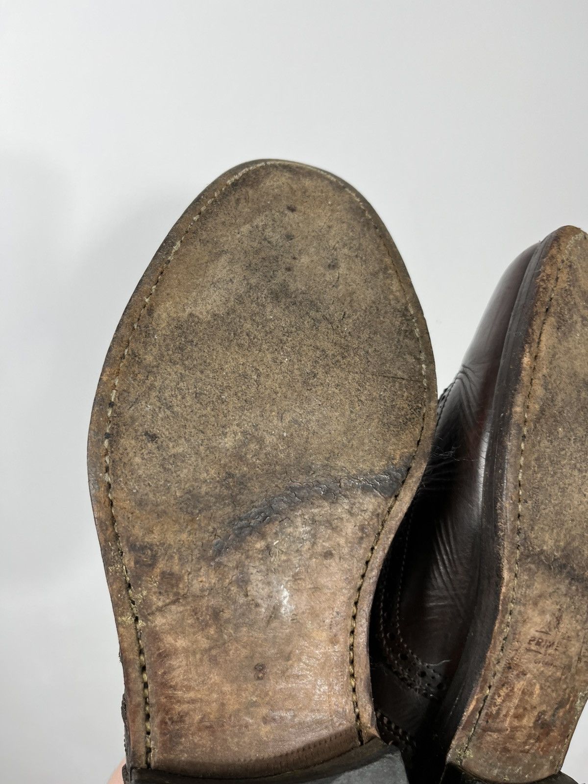 Leather Vintage Brown Leather Brogue Oxford Shoes US 8 Men Size US 8 / EU 41 - 16 Thumbnail