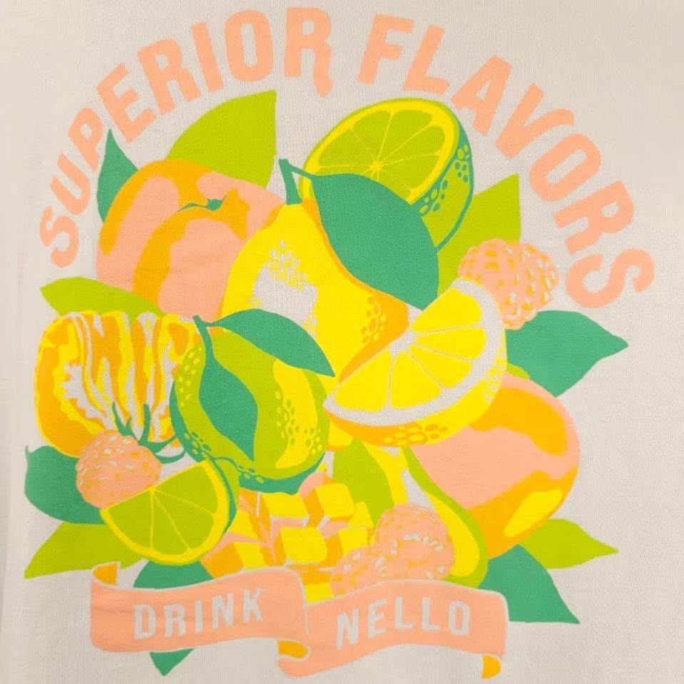 AS Colour Drink Nello T Shirt Mens Size Large Cream Lemon Lime Fruit Flavors OVERSIZED Fit Snack Tee Shirt Size US L / EU 52-54 / 3 - 3 Thumbnail