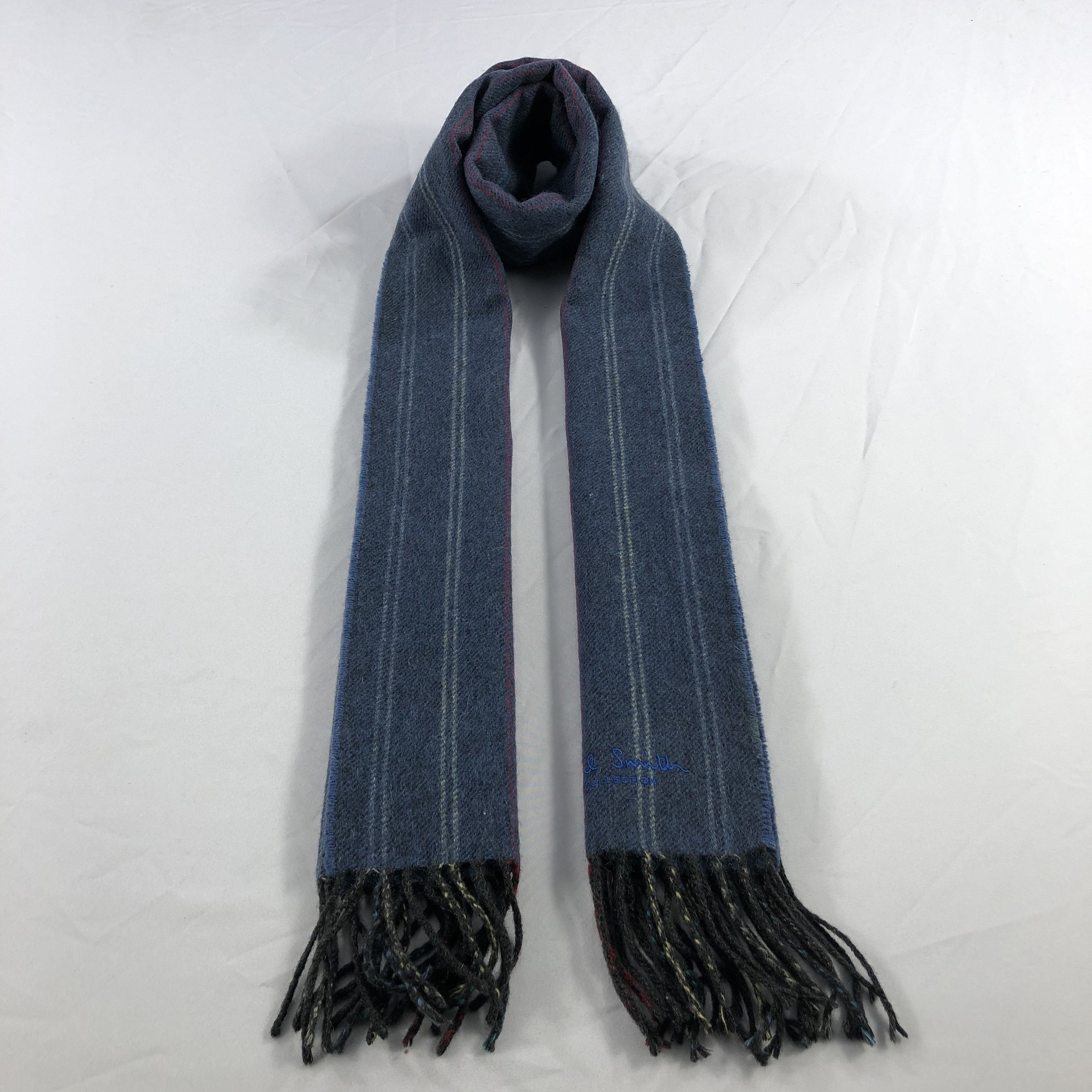 Paul Smith Paul Smith Striped Wool Scarf Muffler V999 Size ONE SIZE - 1 Thumbnail