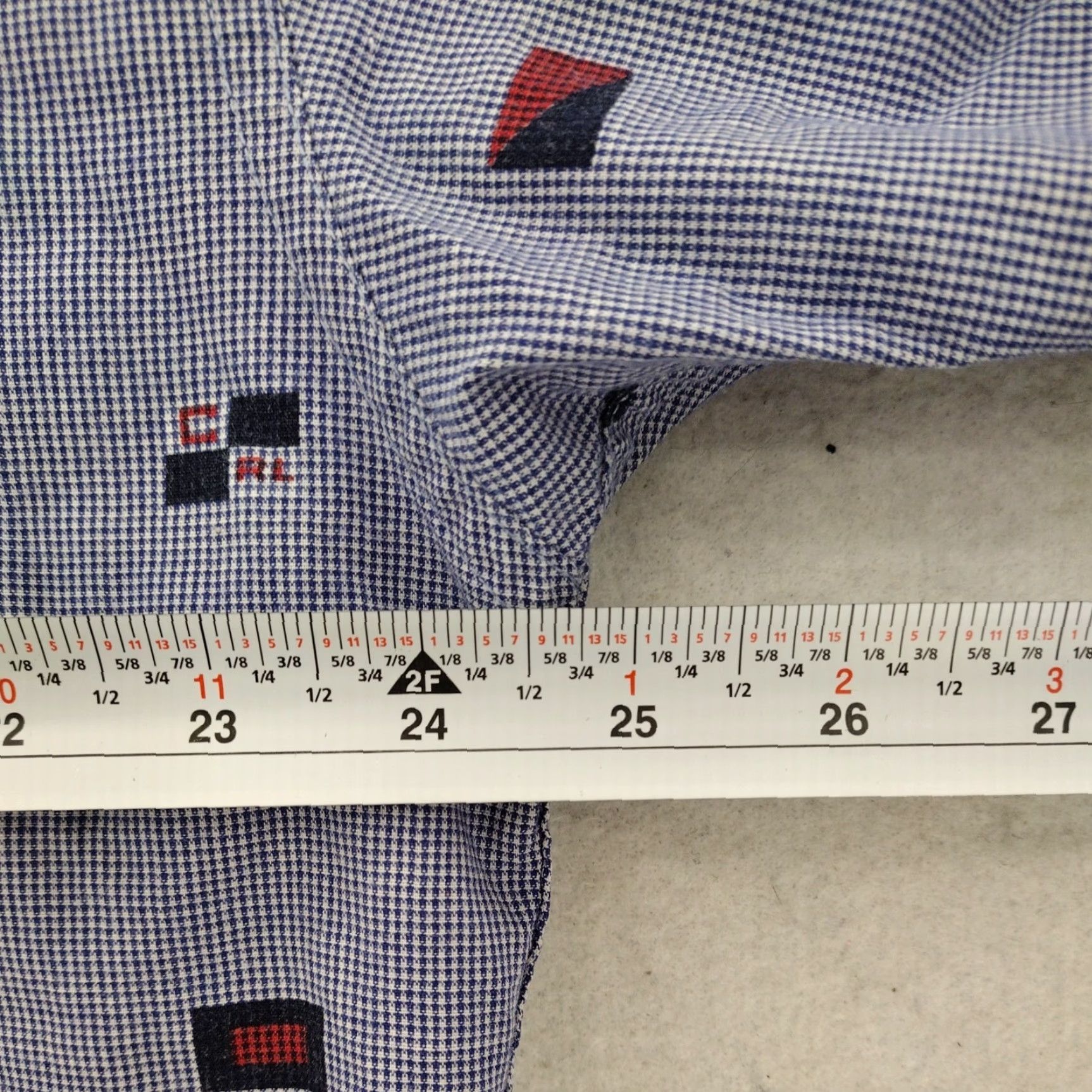 Chaps VINTAGE Chaps Ralph Lauren Shirt Men's Blue Large Flags All Over Button Up 90s Size US L / EU 52-54 / 3 - 3 Thumbnail