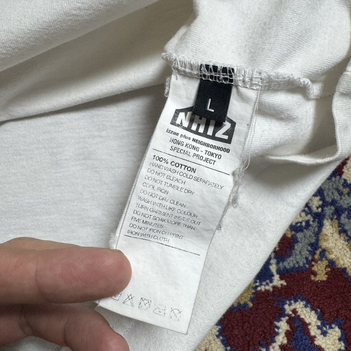 Neighborhood NHIZ Neighborhood Izzue Skull logo Tee y2k Japanese brand Size US L / EU 52-54 / 3 - 8 Thumbnail