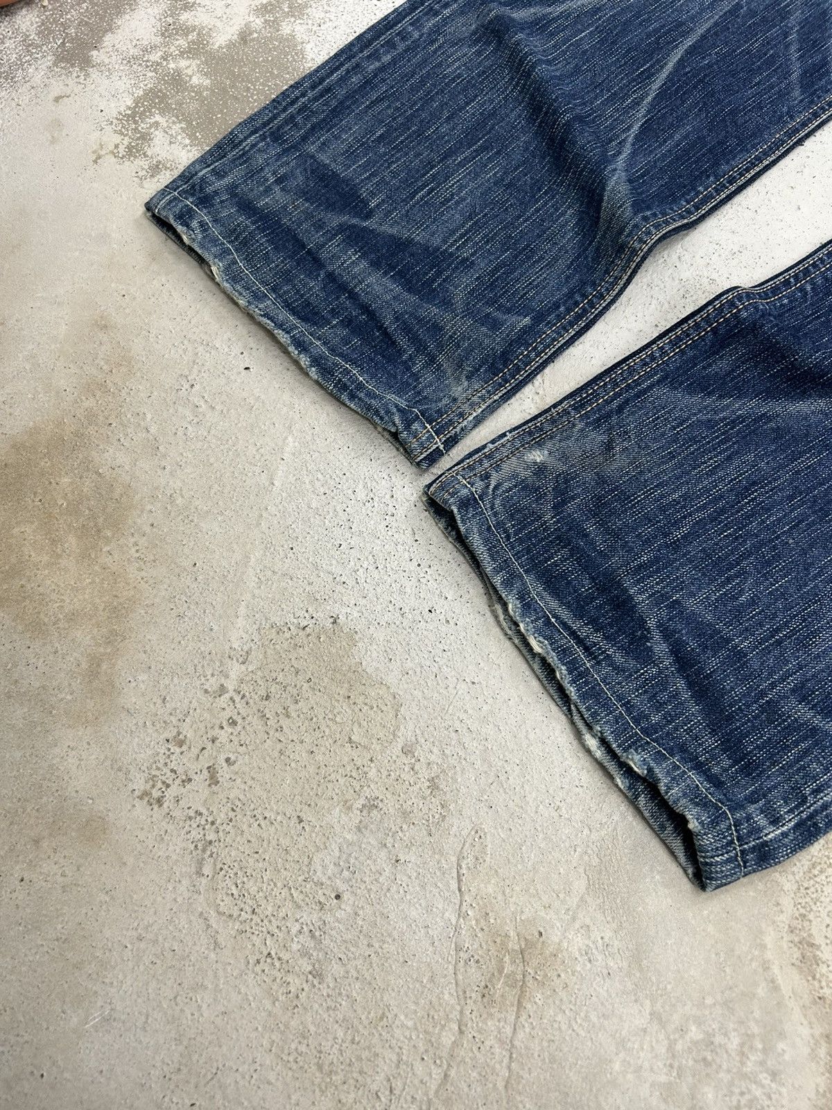 Le Grande Bleu (L.G.B.) Vintage Edwin Japan 503 Blue Trip Slim Whisker Washed Size US 32 / EU 48 - 4 Thumbnail