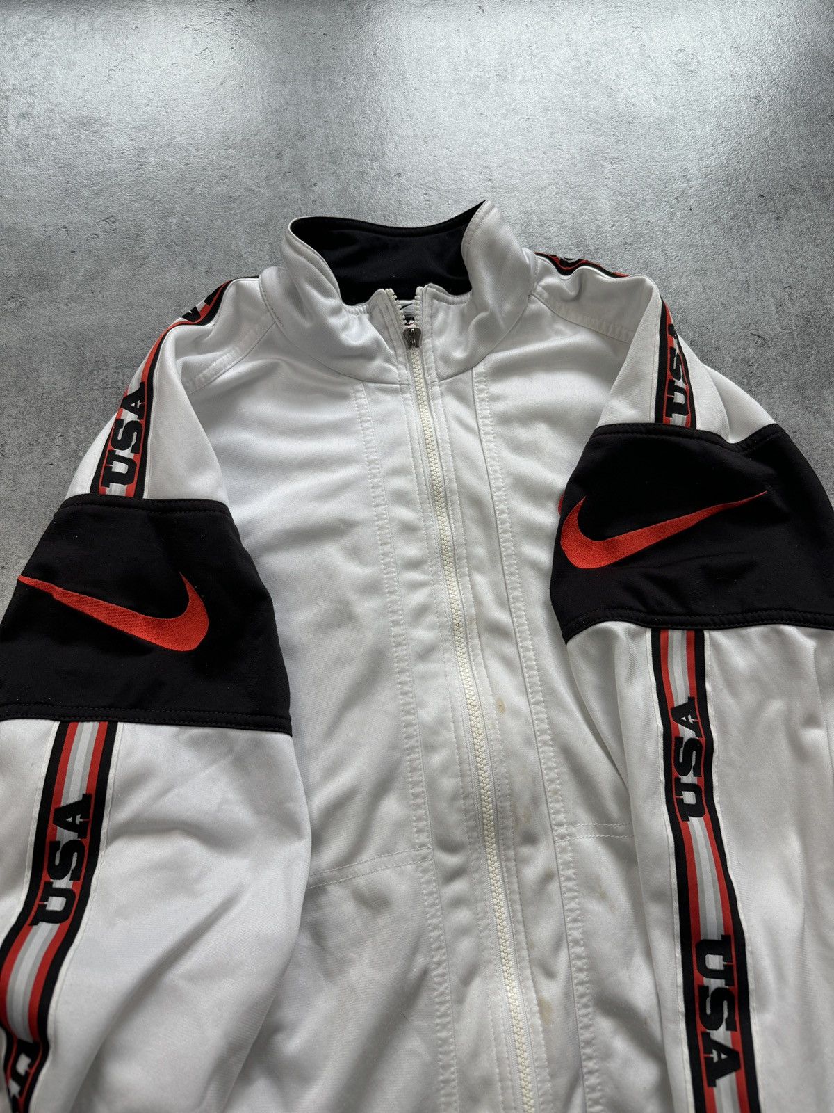 Nike × Vintage Nike 90s Zip USA vintage boxy swoosh logo rap skate y2k Size US L / EU 52-54 / 3 - 2 Thumbnail