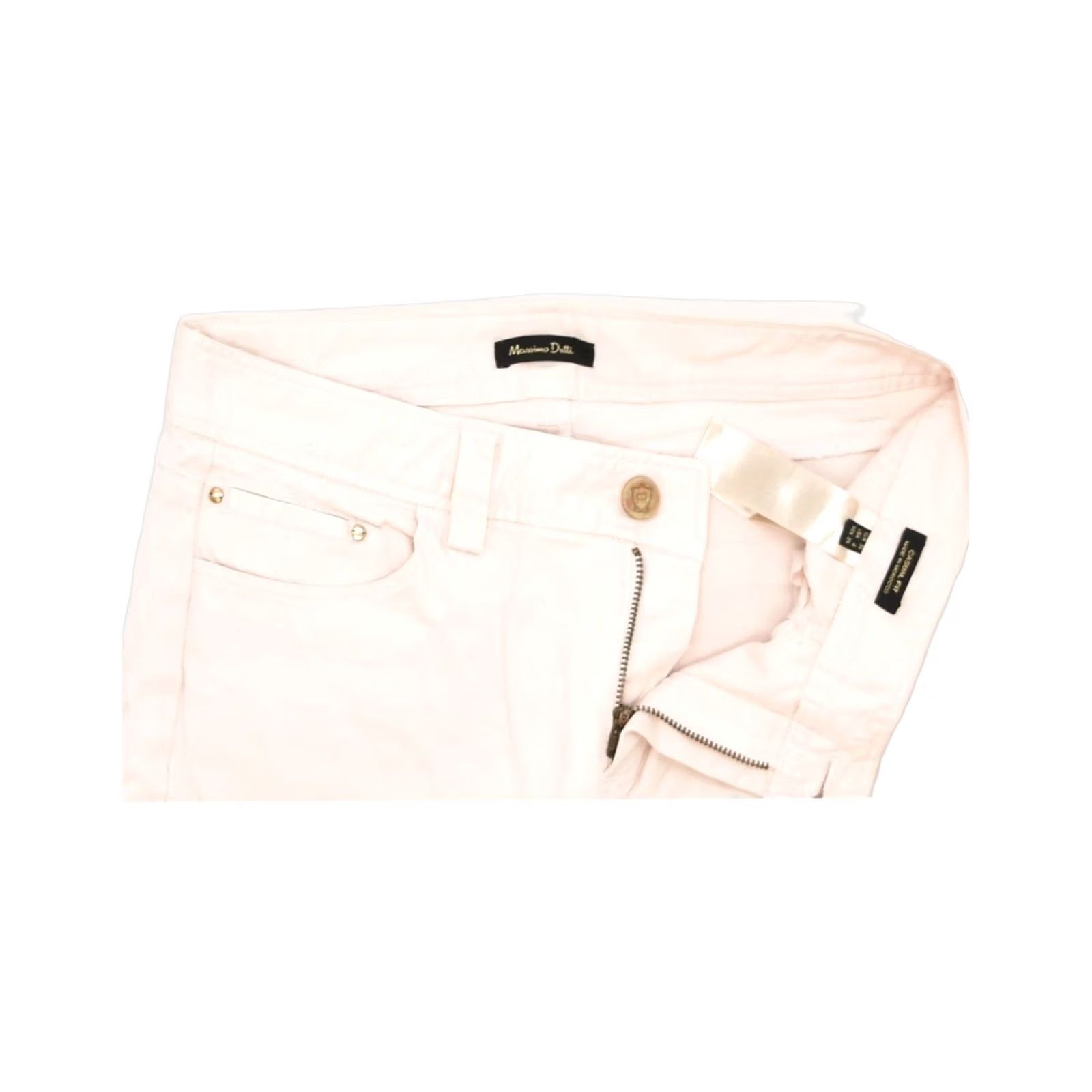 Massimo Dutti MASSIMO DUTTI Womens Skinny Casual Trousers Pink Cotton Small W28 L28 US 4 Size 28" / US 6 / IT 42 - 3 Thumbnail