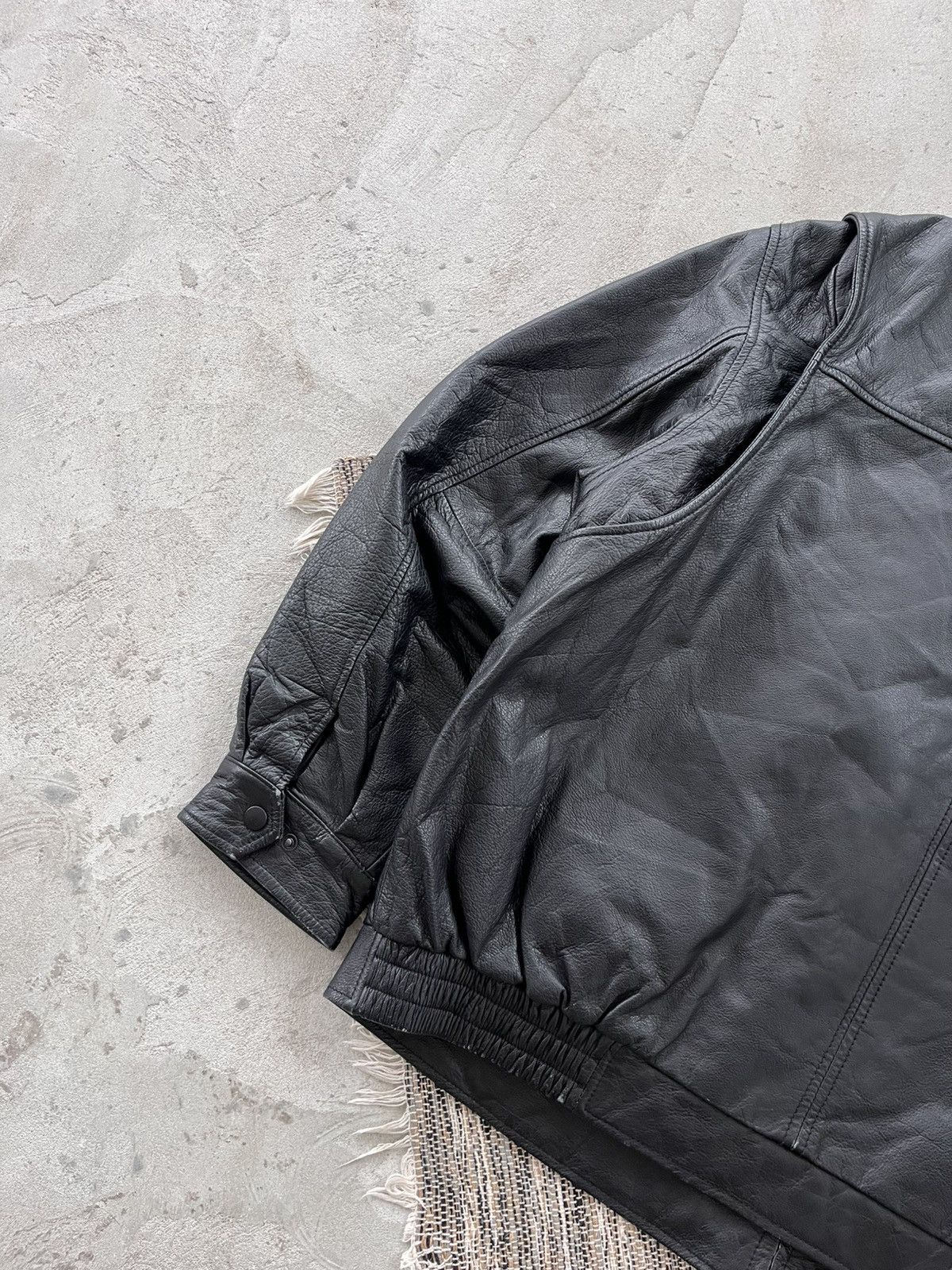 Genuine Leather Vintage Avantgarde Black Leather Coach Bomber Jacket Y2K Size US XXL / EU 58 / 5 - 15 Thumbnail