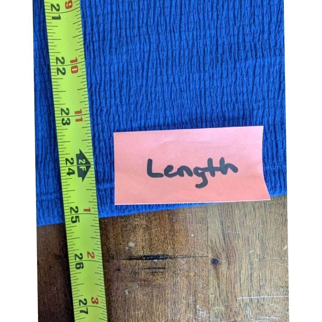 Vintage Coble & Gauge Royal Blue Textured Halter Tank Top Crisscross Straps Sz M Cobalt Size M / US 6-8 / IT 42-44 - 8 Thumbnail