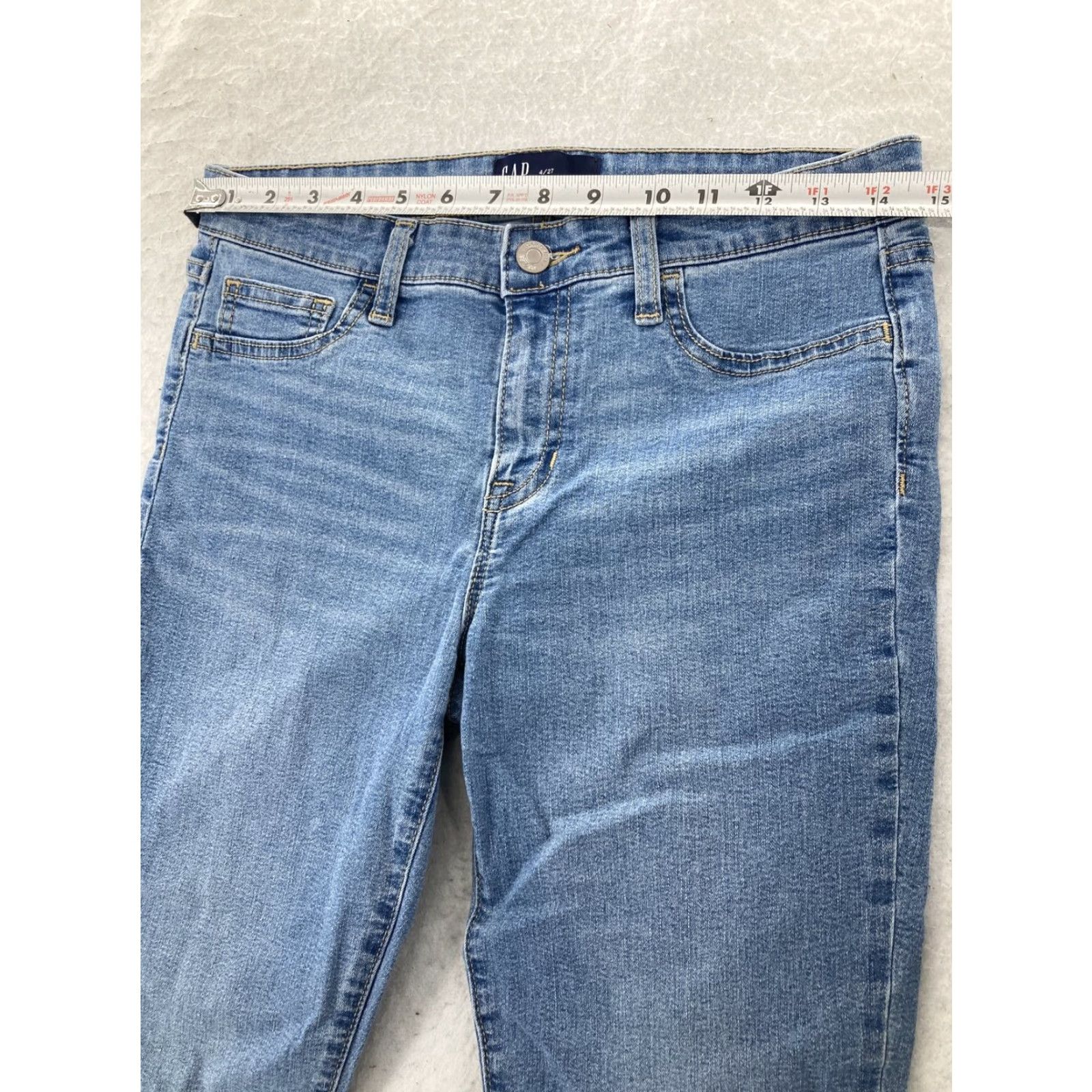Gap Gap Women’s Skinny Stretch Denim Jeans Size 4 Blue Low Rise 90s Inspired Size 27" / US 4 / IT 40 - 3 Thumbnail