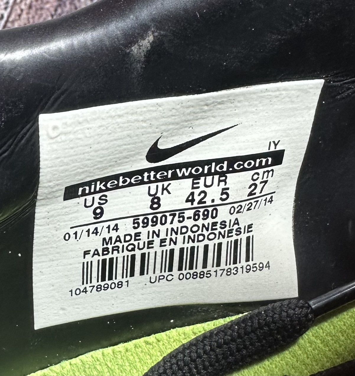 Nike 2014 NIKE HYPERVENOM PHATAL FG SOCCER BOOTS CLEATS US 9 Size US 9 / EU 42 - 7 Thumbnail