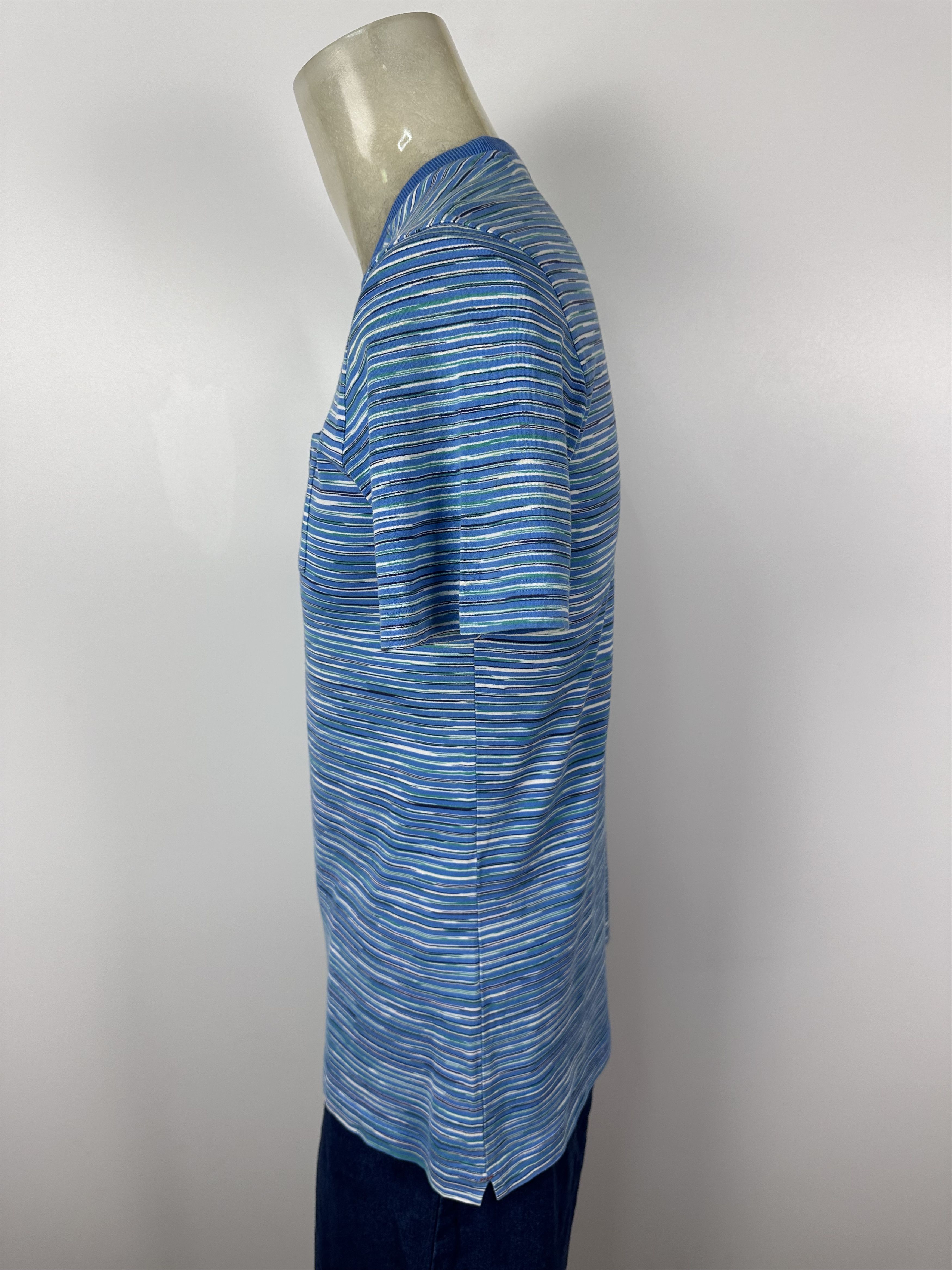 Missoni × Vintage Missoni T Shirt Vintage Striped Cotton Blue Size S Men’s Size US S / EU 44-46 / 1 - 5 Thumbnail