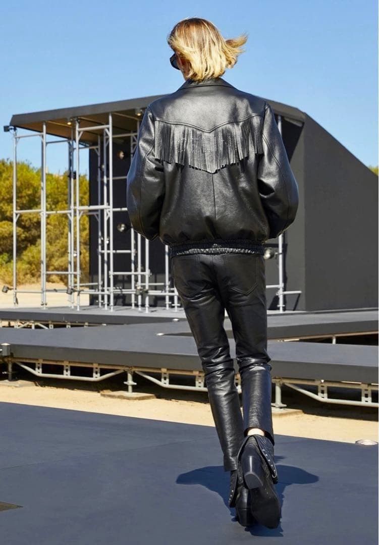 Celine Celine 22SS cosmic cruiser fringe leather bomber jacket sz48 Size US M / EU 48-50 / 2 - 3 Thumbnail