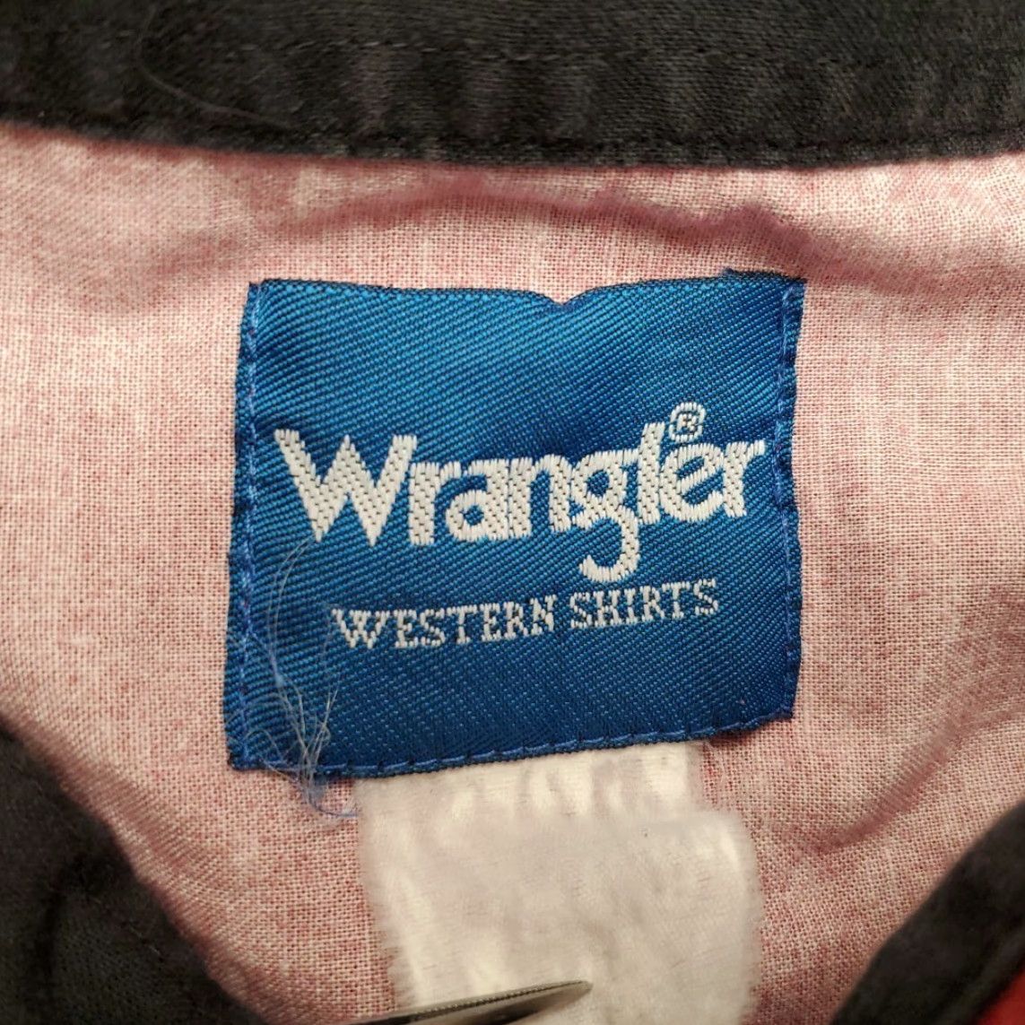 Wrangler VINTAGE Wrangler Shirt Mens XL Red Steer Skull Pearl Snap Western Cowboy Ranch Size US XL / EU 56 / 4 - 6 Thumbnail