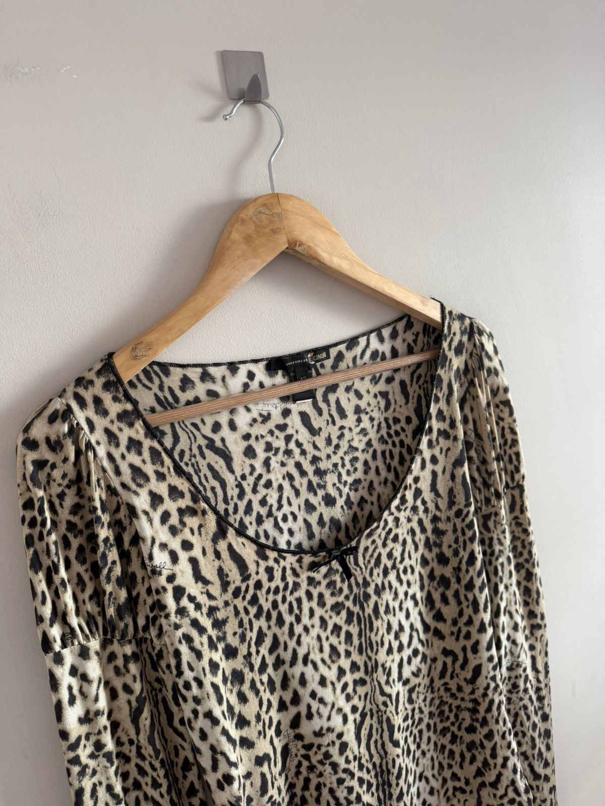 Just Cavalli Just Cavalli Y2K Leopard Print Mesh Long Sleeve Top Size M / US 6-8 / IT 42-44 - 2 Thumbnail