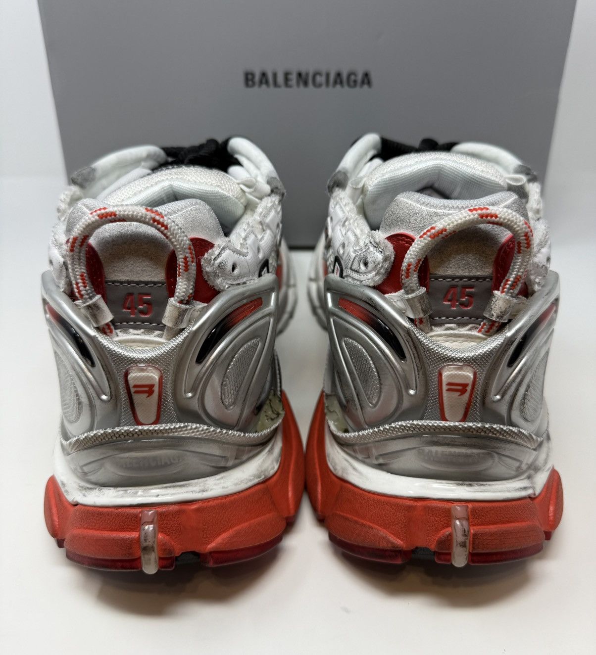 Balenciaga Balenciaga Runner Sneaker White/Red/Black New Season Size US 12 / EU 45 - 5 Thumbnail