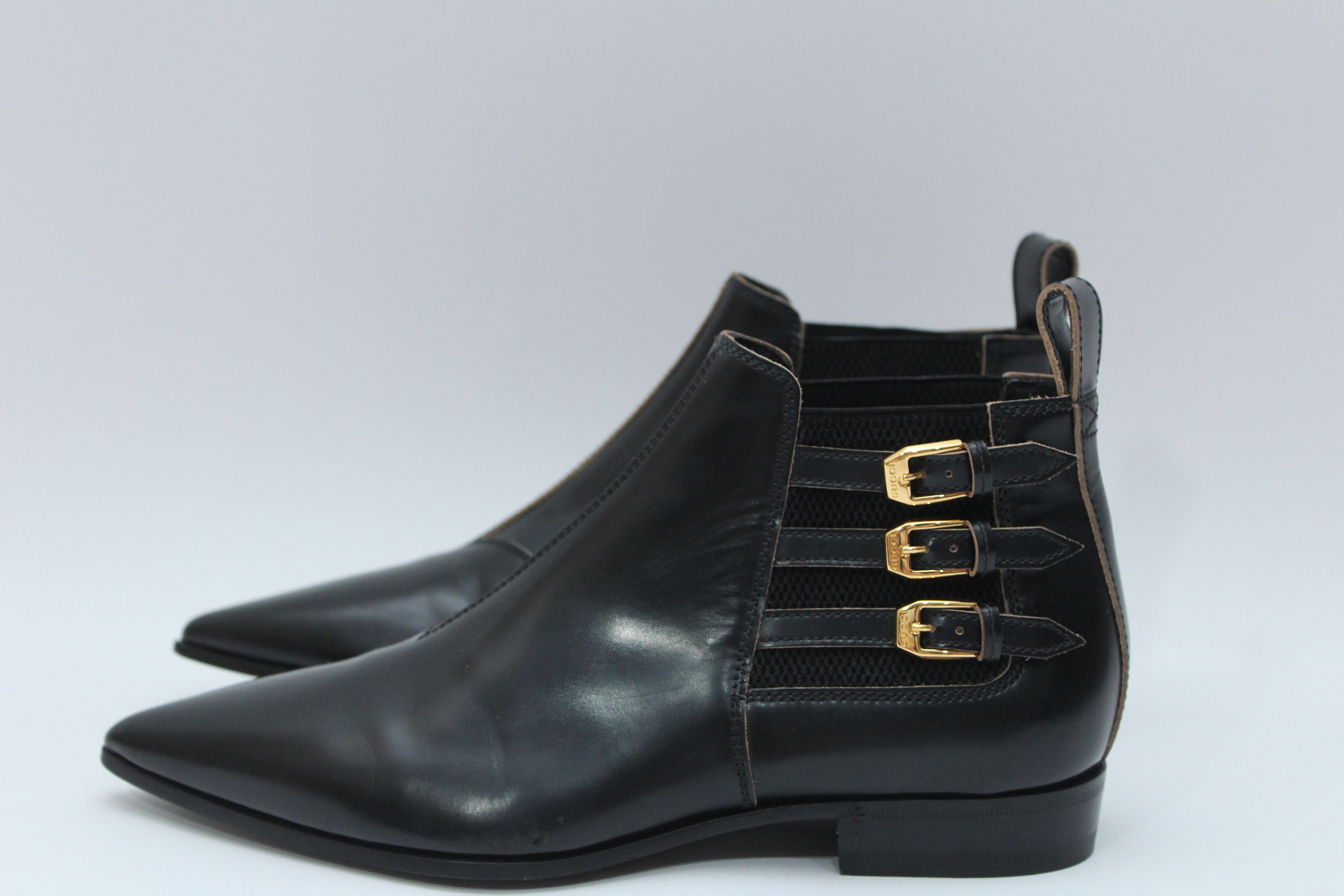 Gucci Gucci Buckled Leather Ankle Boots Womens Sz 38 Made In Italy Size US 8 / IT 38 - 7 Thumbnail
