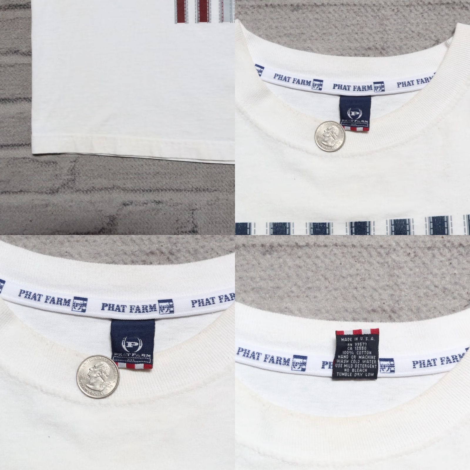 Phat Farm Vintage Phat Farm Big Logo Shirt XXL White Logo Men Size US XXL / EU 58 / 5 - 8 Thumbnail