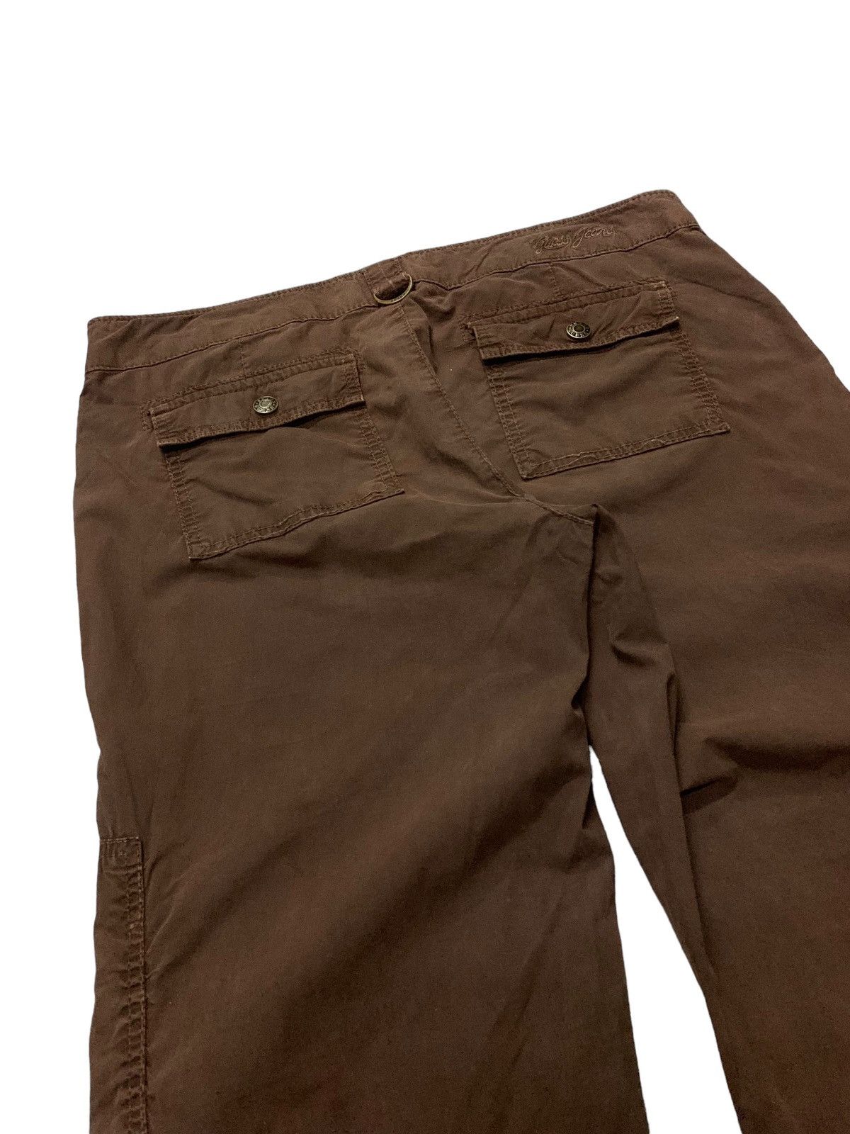 Guess × Vintage Vintage Guess Flared Brown Cargo Pants Size US 33 - 12 Thumbnail