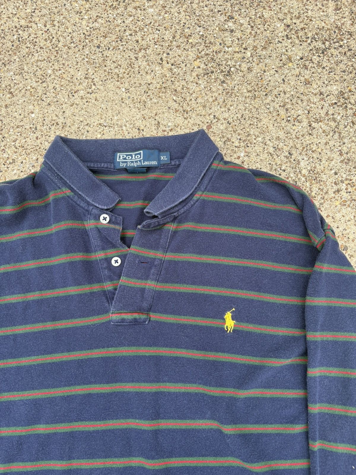 Polo Ralph Lauren × Vintage Polo Ralph Lauren Rugby Long Sleeve Size US XL / EU 56 / 4 - 2 Thumbnail