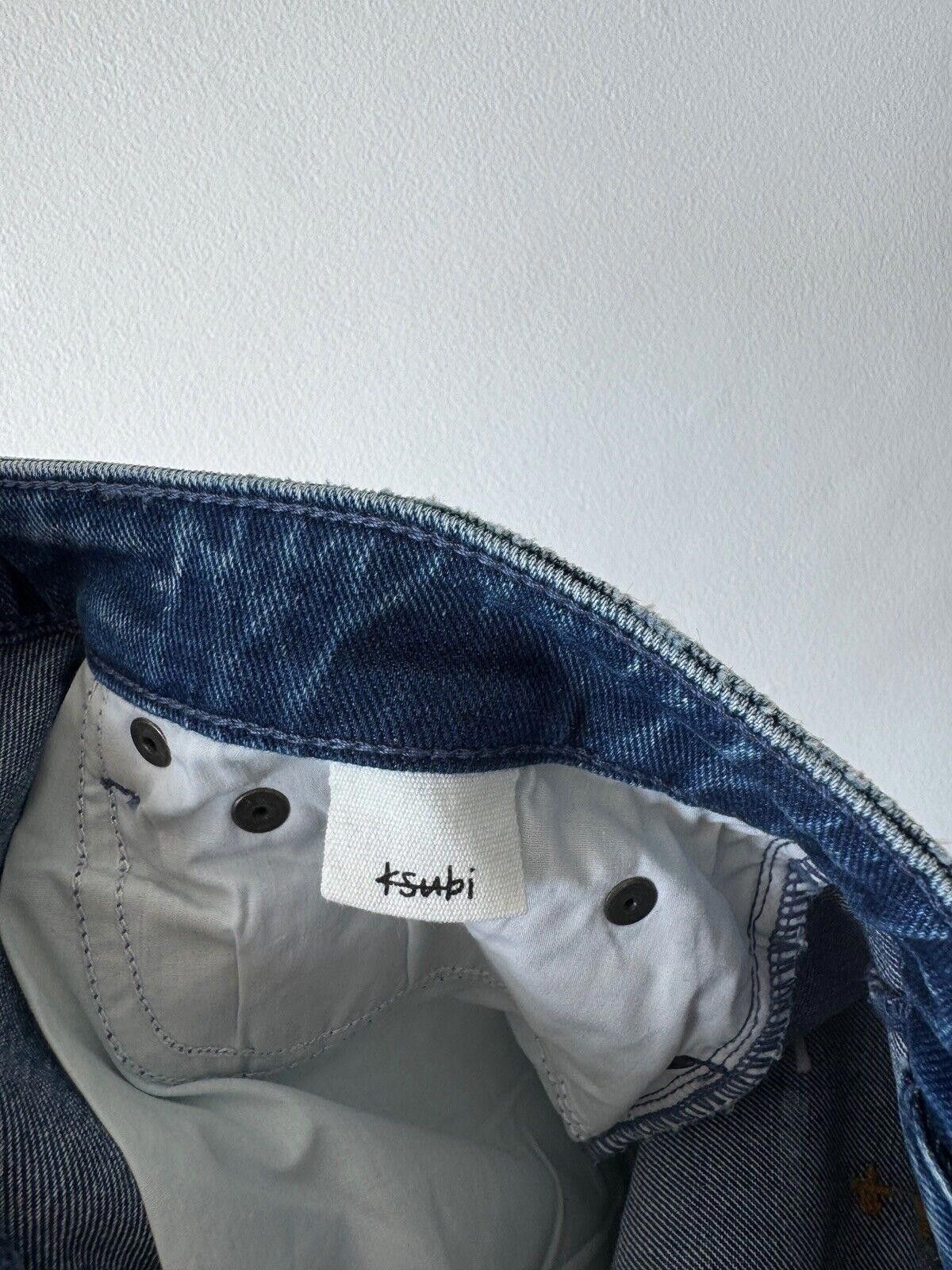 Ksubi new Ksubi mens denim jean chitch 32 blue trashed patched Size US 32 / EU 48 - 8 Thumbnail