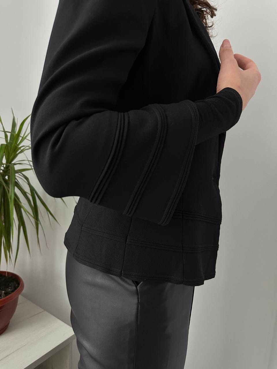 Emporio Armani × Vintage Vintage Emporio Armani Blazer Jacket W Black Size S / US 4 / IT 40 - 7 Thumbnail
