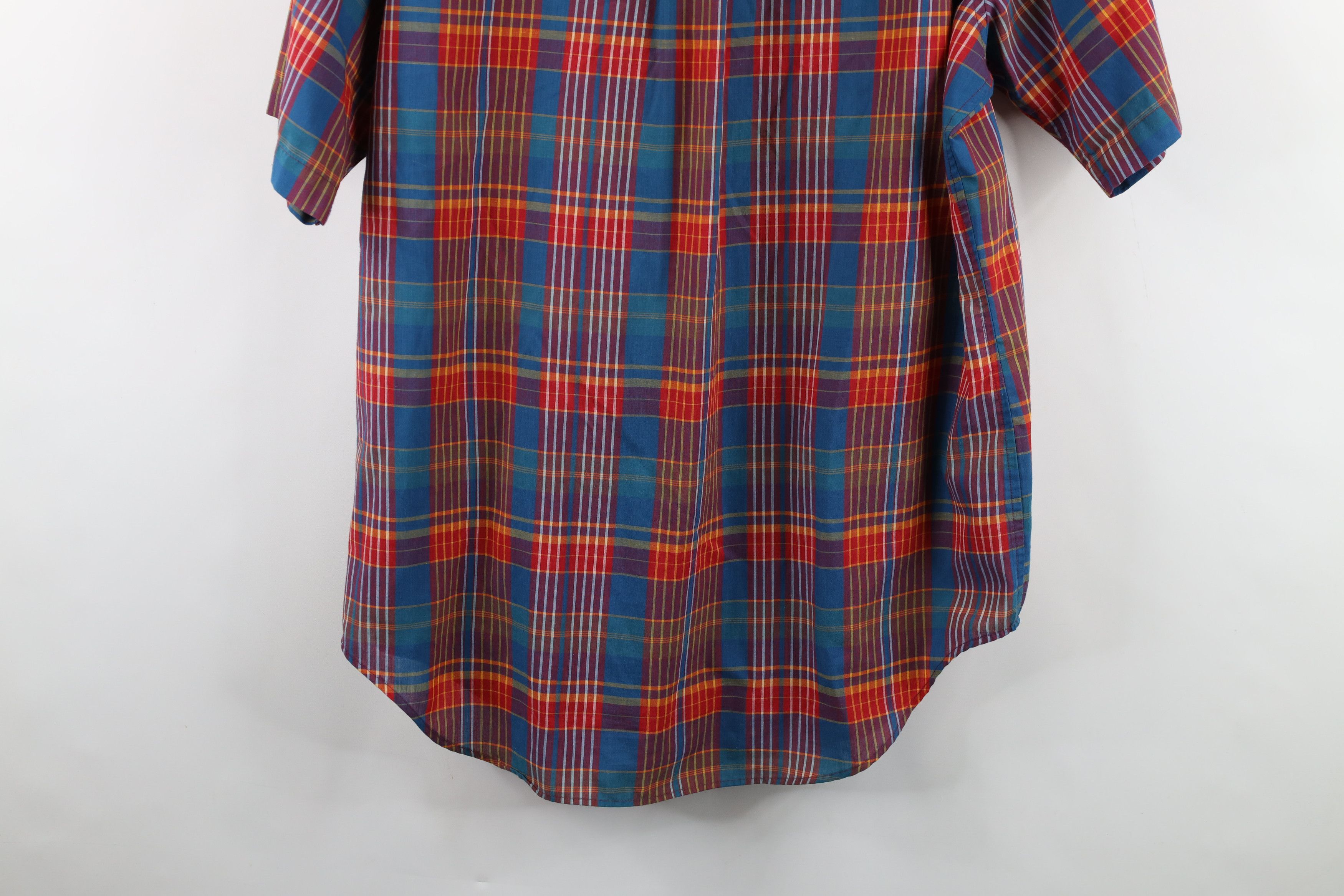 Vintage Vintage 90s Streetwear Madras Plaid Button Down Shirt Size US L / EU 52-54 / 3 - 10 Thumbnail