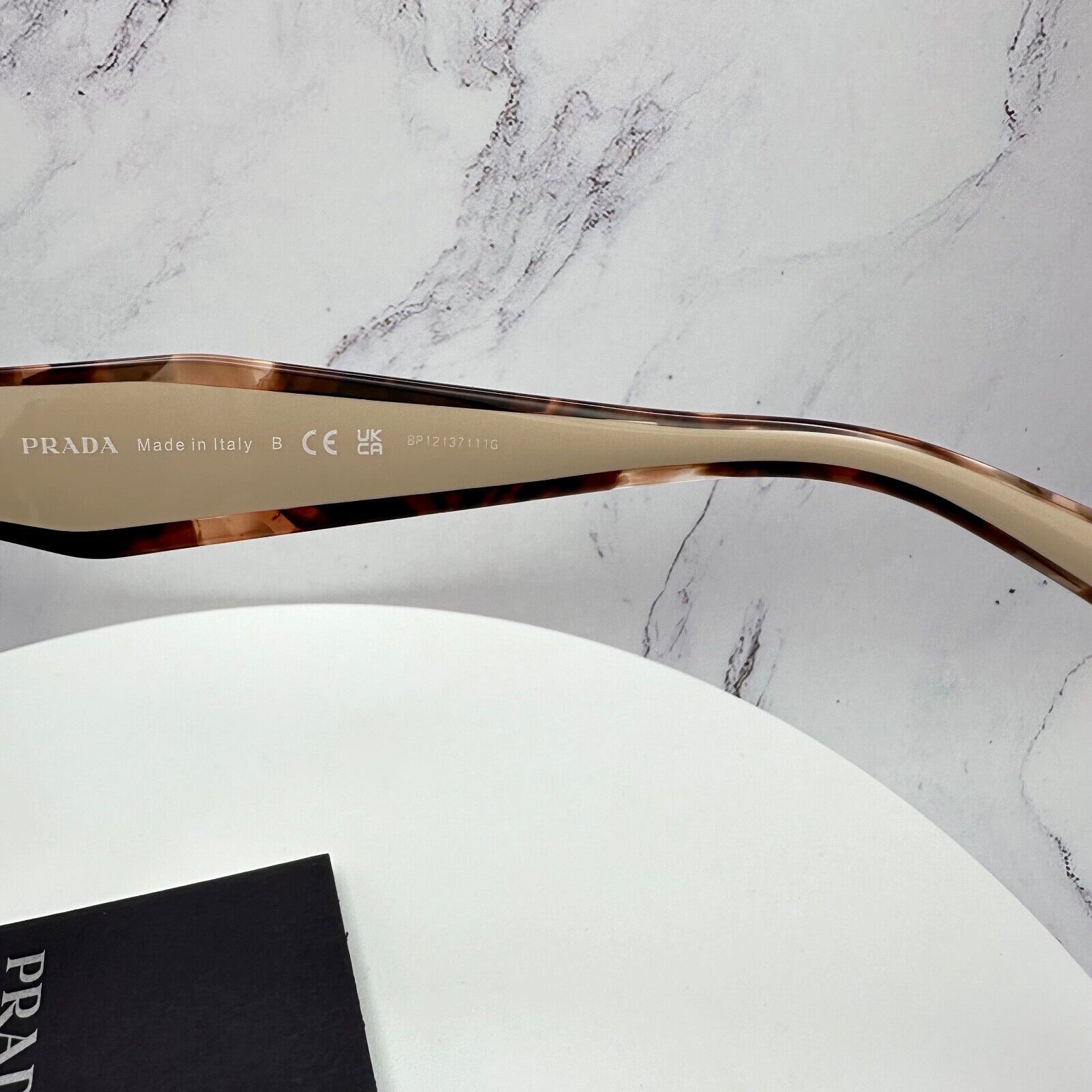 Prada New PRADA Sunglasses Symbole Logo Brown Beige Tortoise Gold Size ONE SIZE - 10 Thumbnail