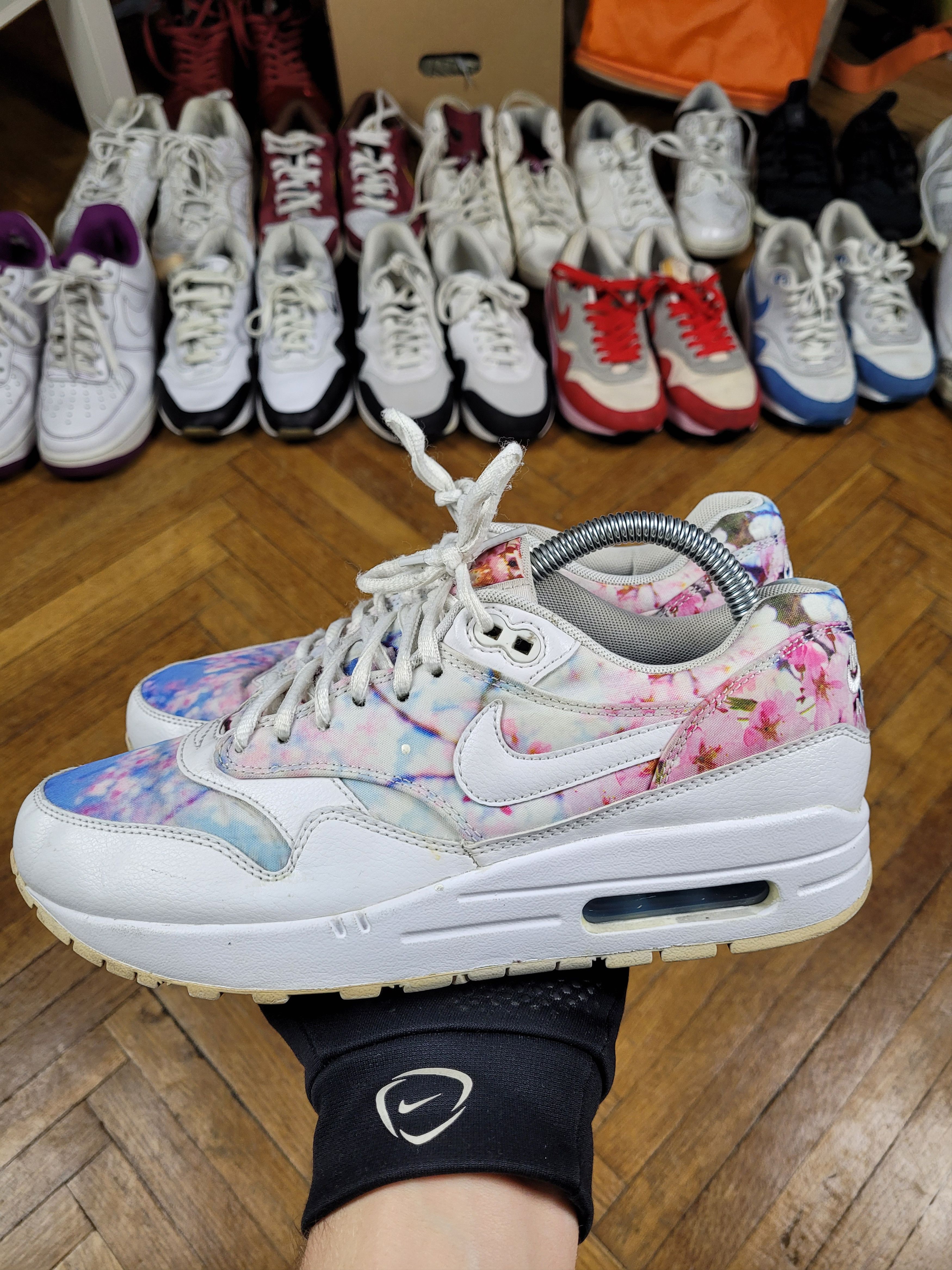Nike 2015 Nike Air Max 1 Print Cherry Blossom Vintage flowers Size US 7.5 / IT 37.5 - 6 Thumbnail