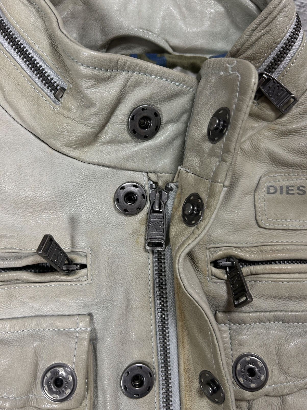 Diesel Diesel leather jacket beige vintage avant garde Size XL / US 12-14 / IT 48-50 - 5 Thumbnail