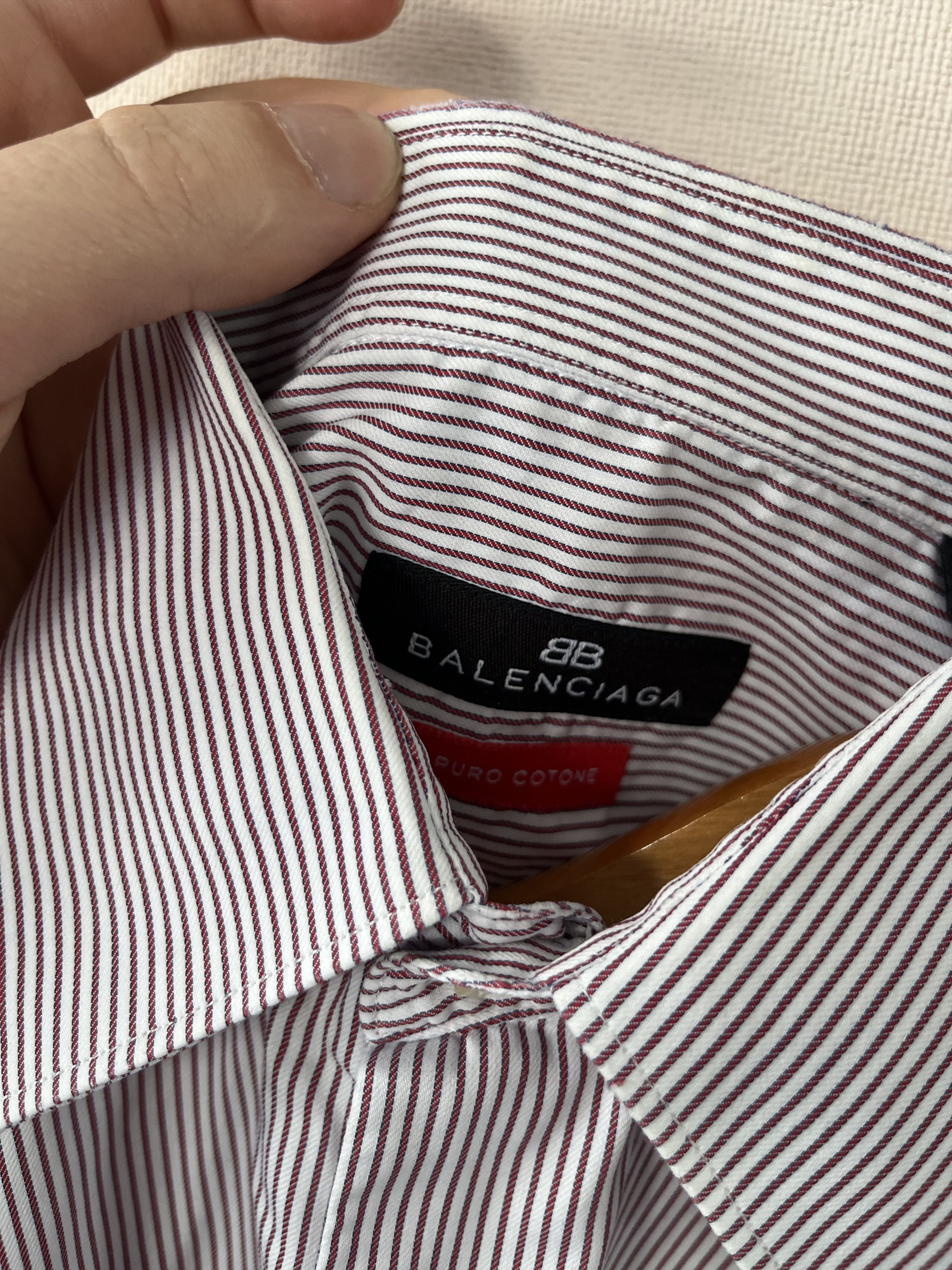 Balenciaga Balenciaga Cotton Shirt Button Up Size 15/38 Striped Size US S / EU 44-46 / 1 - 8 Thumbnail