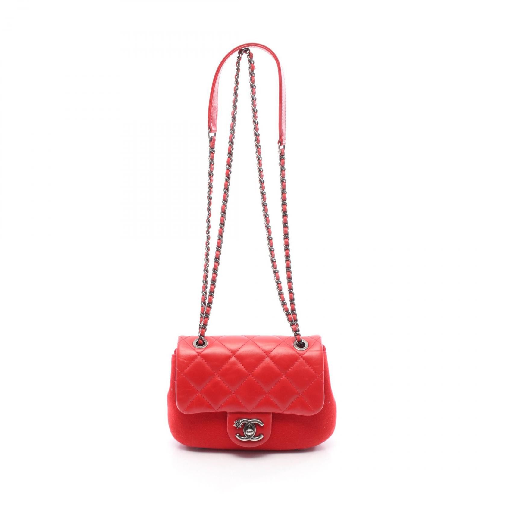 Chanel Chanel Matelasse Leather Felt Shoulder Bag Leather Shoulder Bag