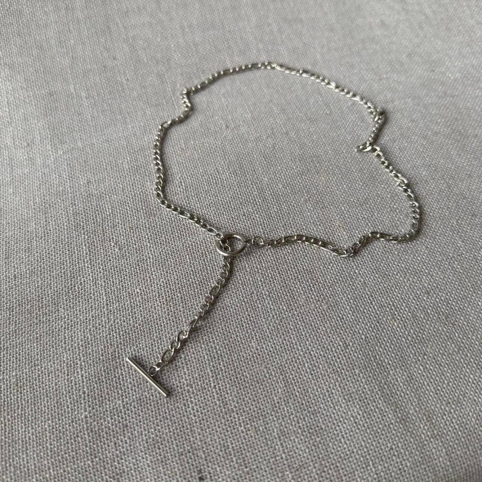 Other Silver chrome rope chain necklace MENS2 Size ONE SIZE - 3 Thumbnail