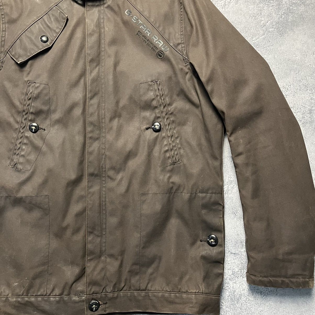 G-Star Vintage G-Star RAW Waxed Distressed Astron Parka 3301 Jacket Size US L / EU 52-54 / 3 - 4 Thumbnail