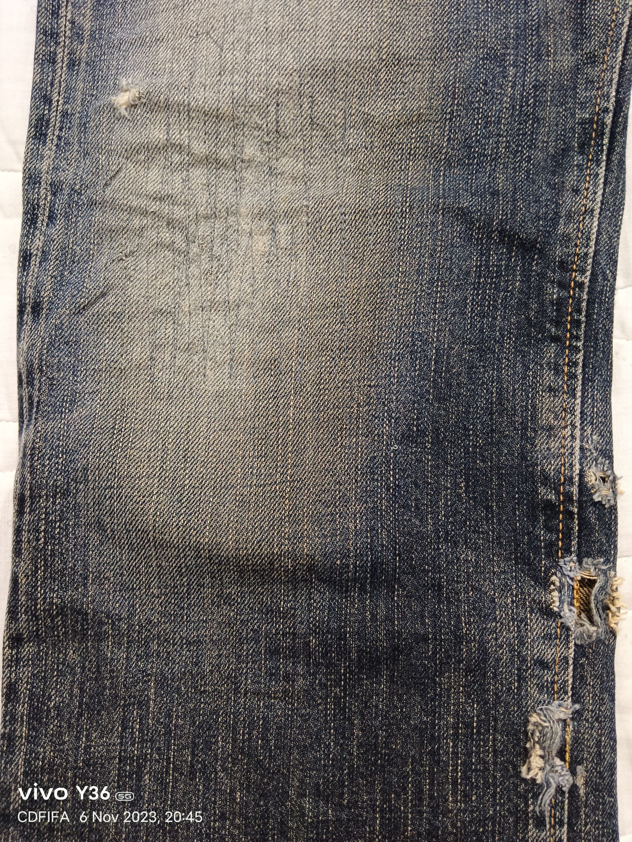 Edwin 💥 Selvedge 💥 Edwin 505 ZXX Distressed Denim Size US 31 - 5 Thumbnail