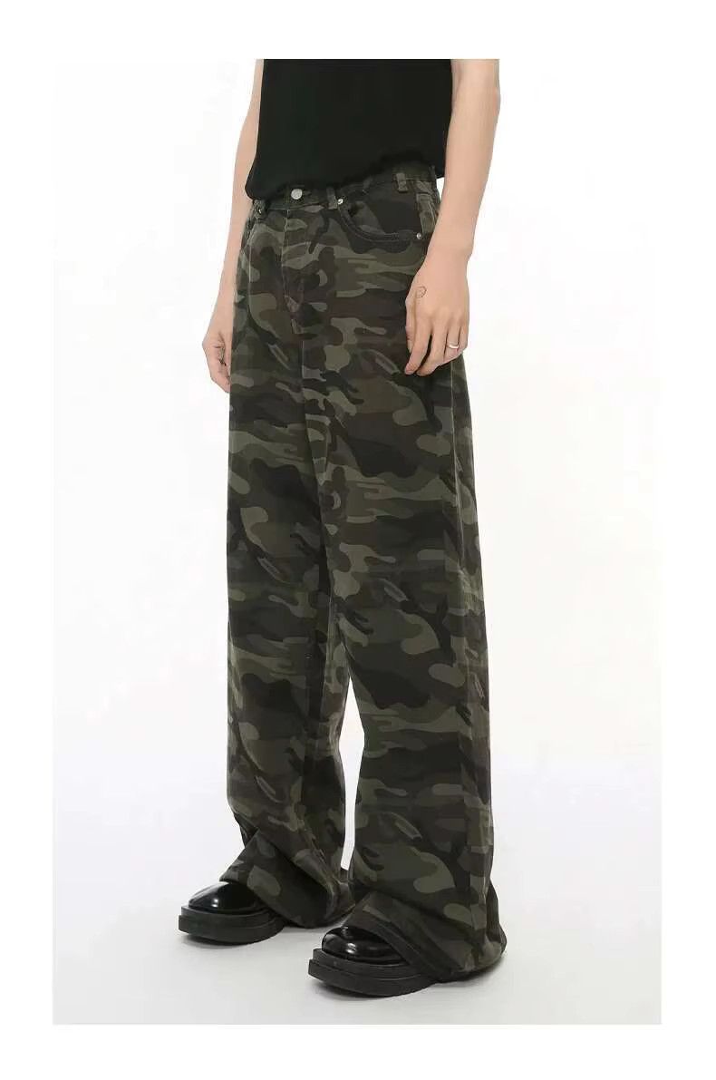 Japanese Brand Camouflage Washed Wide Leg Denim Size US 28 / EU 44 - 1 Thumbnail
