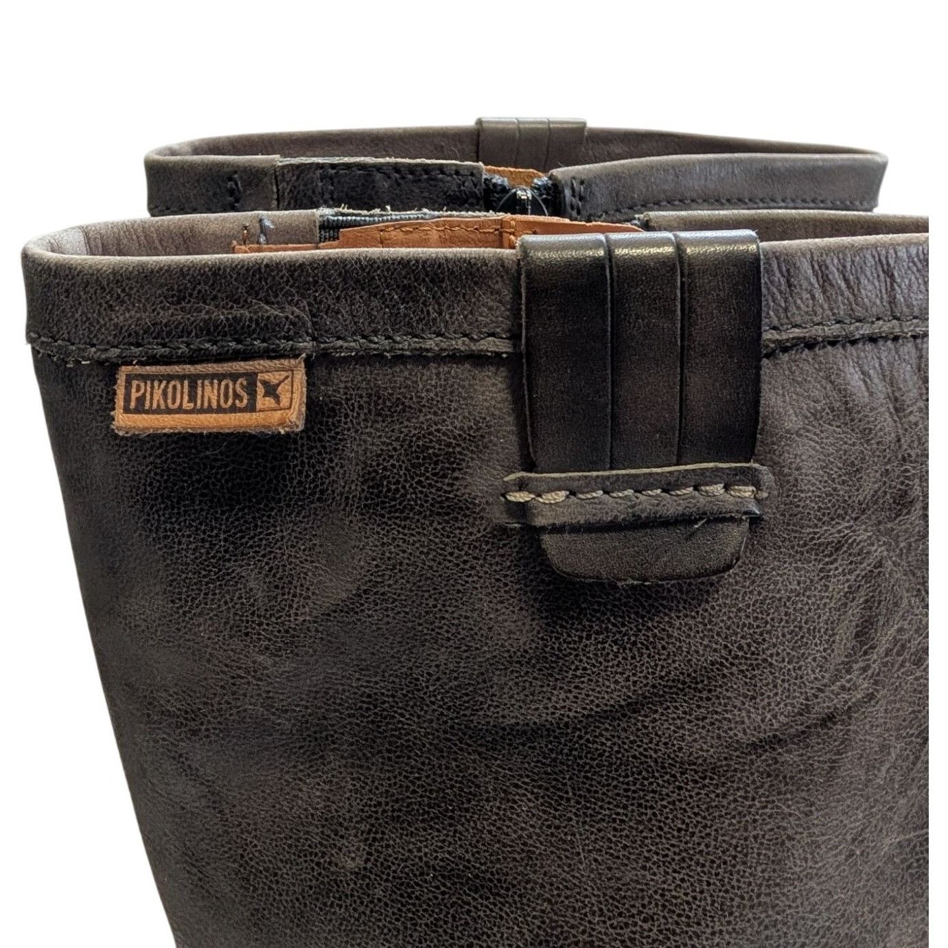 Other Pikolinos Brujas Tall Boots Gray Leather Riding Zip Slouch K Size US 8 / IT 38 - 4 Thumbnail