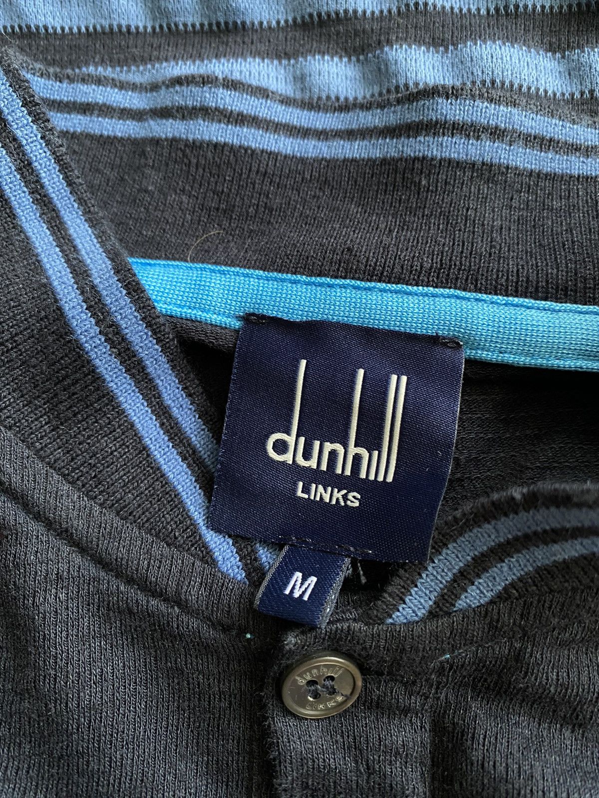 Alfred Dunhill Alfred Dunhill Linen stripe neck tee Size US M / EU 48-50 / 2 - 2 Thumbnail